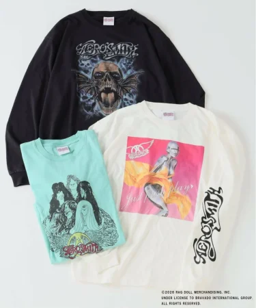 JOURNAL STANDARD relume × ロックバンド「AEROSMITH」 別注 ヴィンテージ加工 プリントロンTが9月上旬 発売 (ジャーナルスタンダード エアロスミス)