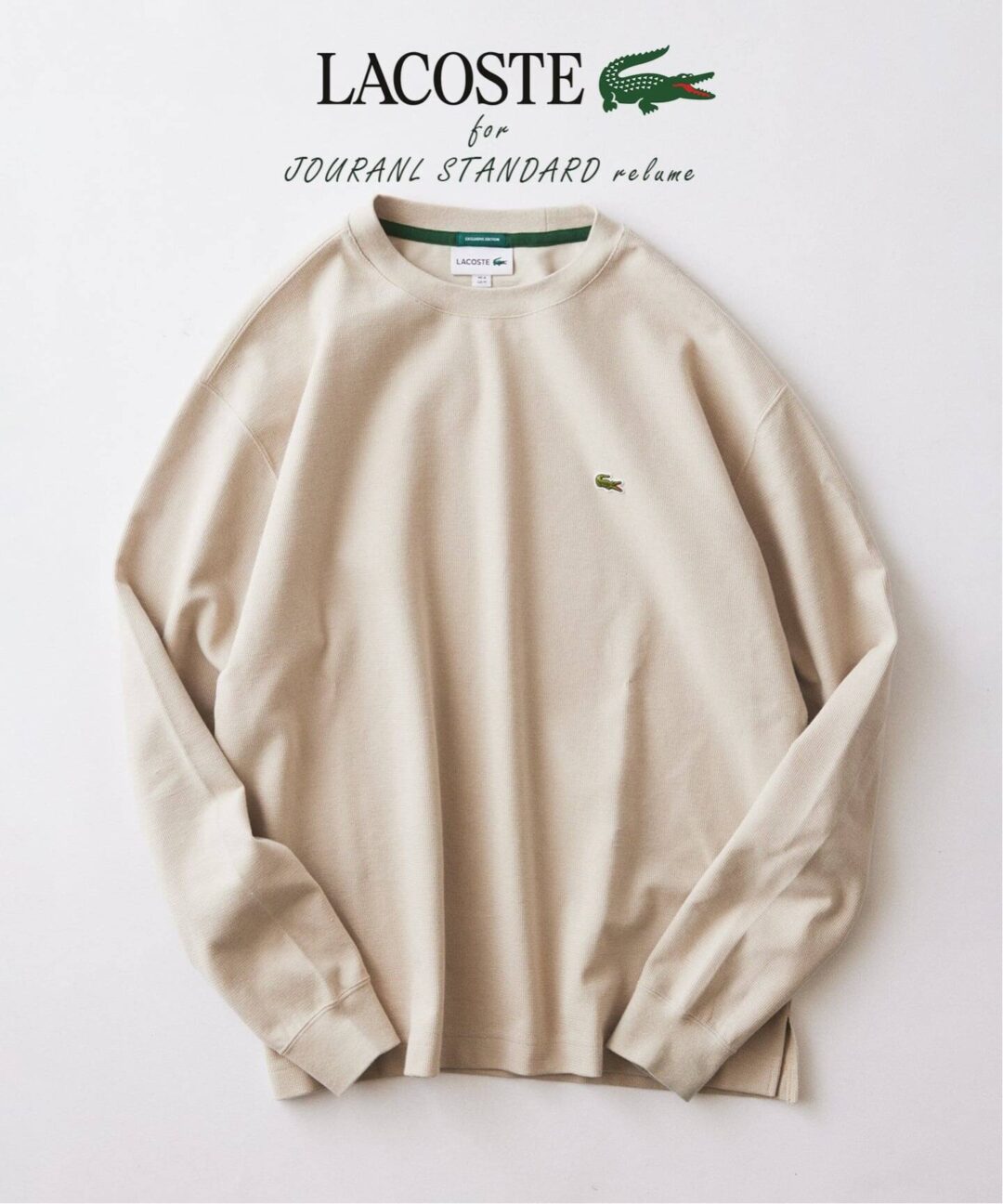 JOURNAL STANDARD × LACOSTE 2026 FW 別注 “クルーネック カットソー”が9月下旬 発売 (ジャーナルスタンダード ラコステ)
