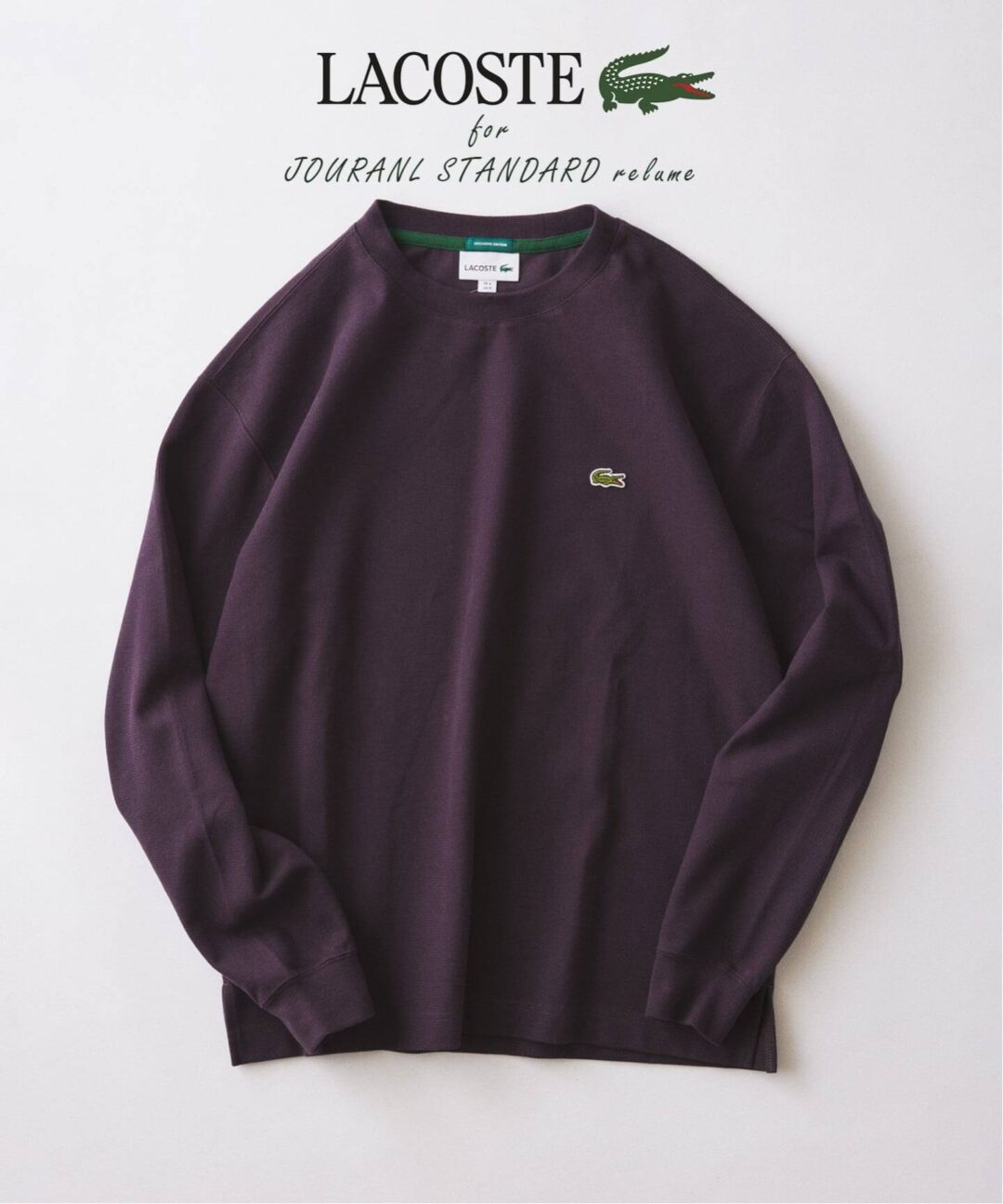 JOURNAL STANDARD × LACOSTE 2026 FW 別注 “クルーネック カットソー”が9月下旬 発売 (ジャーナルスタンダード ラコステ)