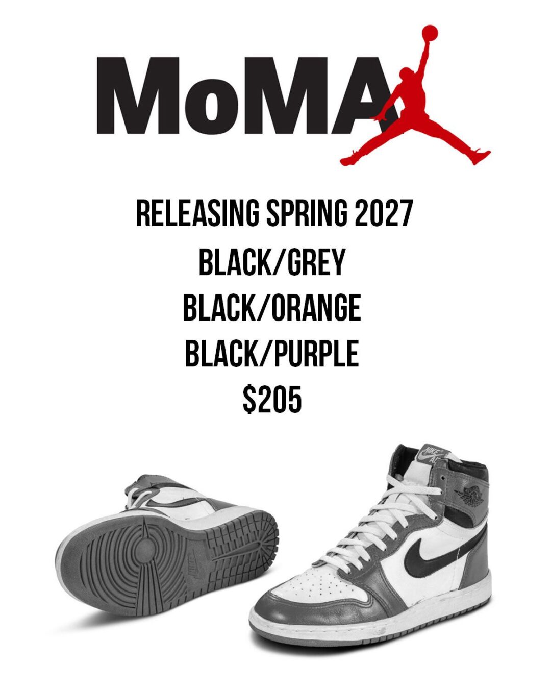 【2027年 春 発売予定】MoMA × NIKE AIR JORDAN 1 RETRO HIGH OG SP (モマ ナイキ エア ジョーダン 1 レトロ ハイ) [JF3014-001/JF3014-002/JF3014-003]