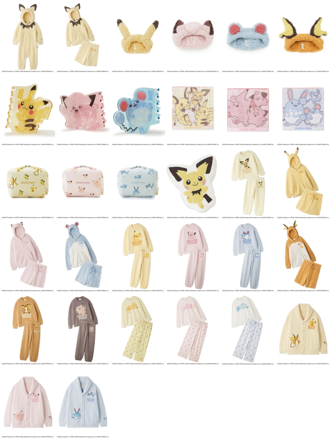 ジェラピケ × ポケモン 30周年 コラボが9/9 12:00~発売 (ジェラートピケ GELATO PIQUE Pokémon)