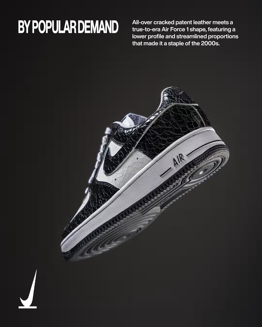 【2026年 9月 発売予定】NIKE AIR FORCE 1 LOW “Cracked Leather Pack/Black/Green” (ナイキ エア フォース 1 ロー “クラックドレザーパック/ブラック/グリーン”)