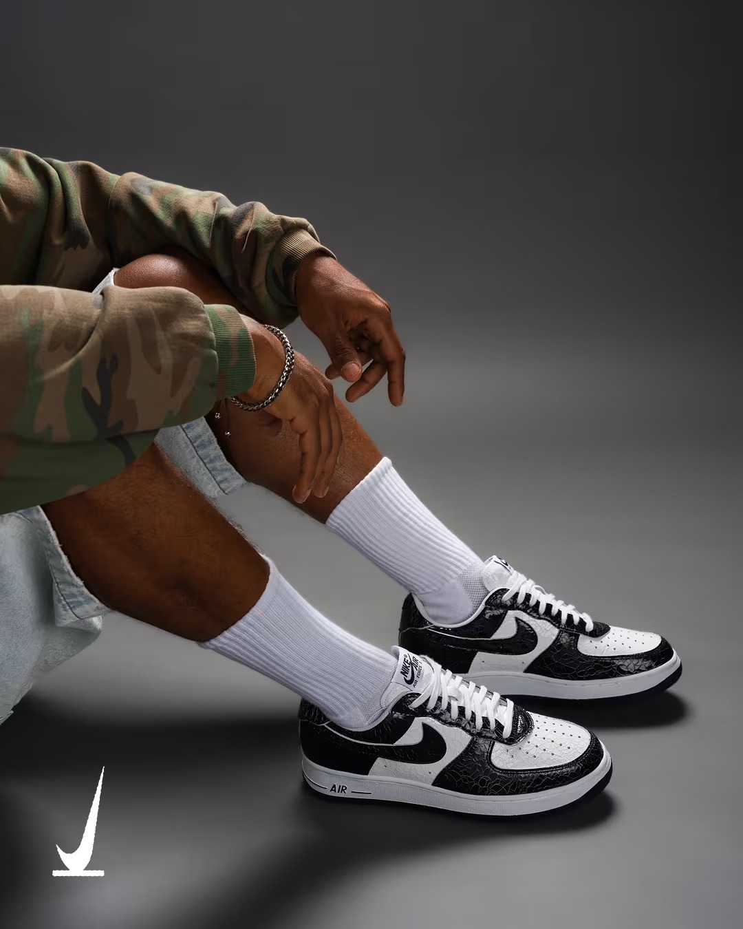 【2026年 9月 発売予定】NIKE AIR FORCE 1 LOW “Cracked Leather Pack/Black/Green” (ナイキ エア フォース 1 ロー “クラックドレザーパック/ブラック/グリーン”)