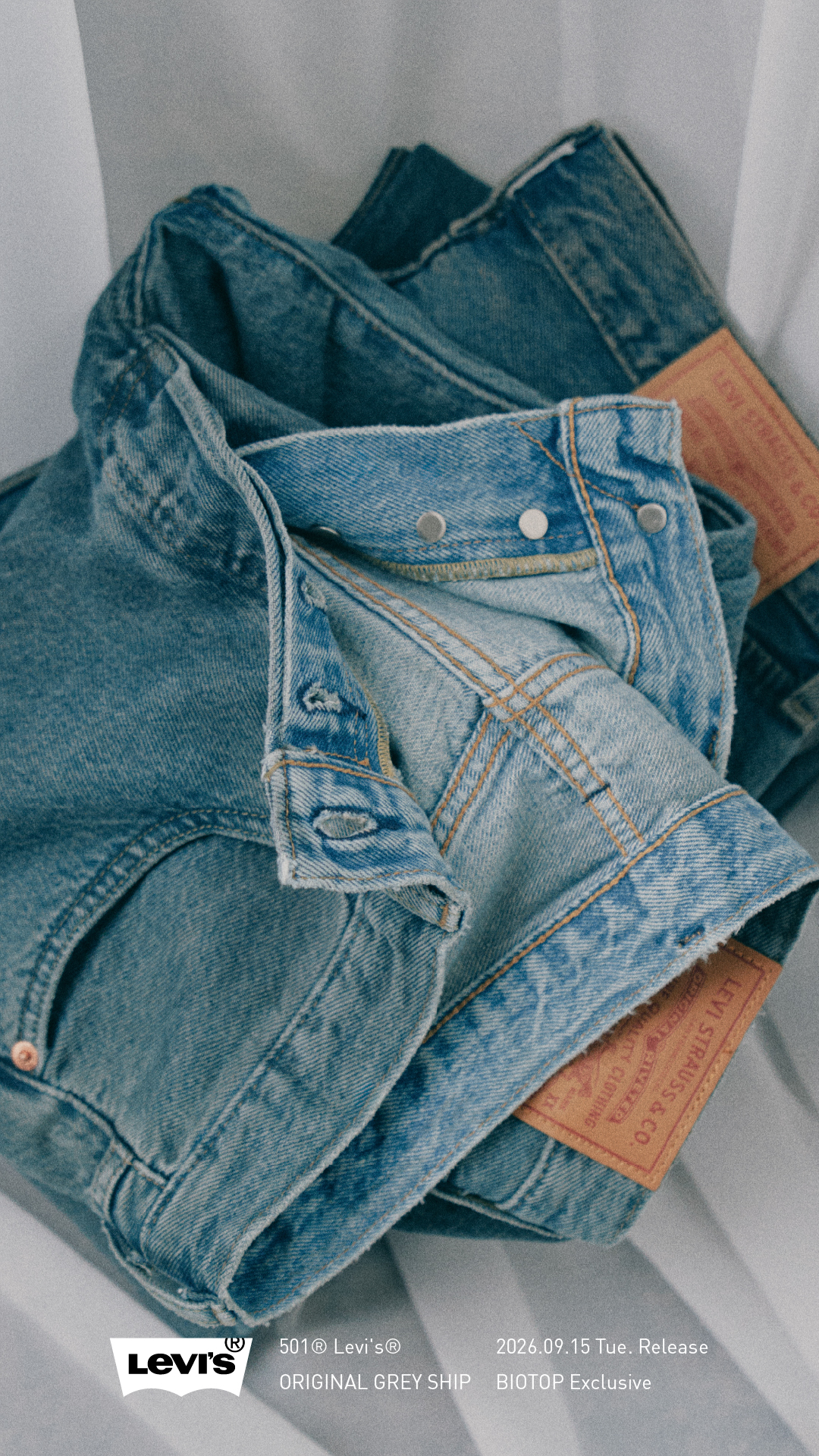 BIOTOP × Levi’s 2026 FW “ORIGINAL GREY SHIP”が2026年 9/15 発売 (ビオトープ リーバイス)