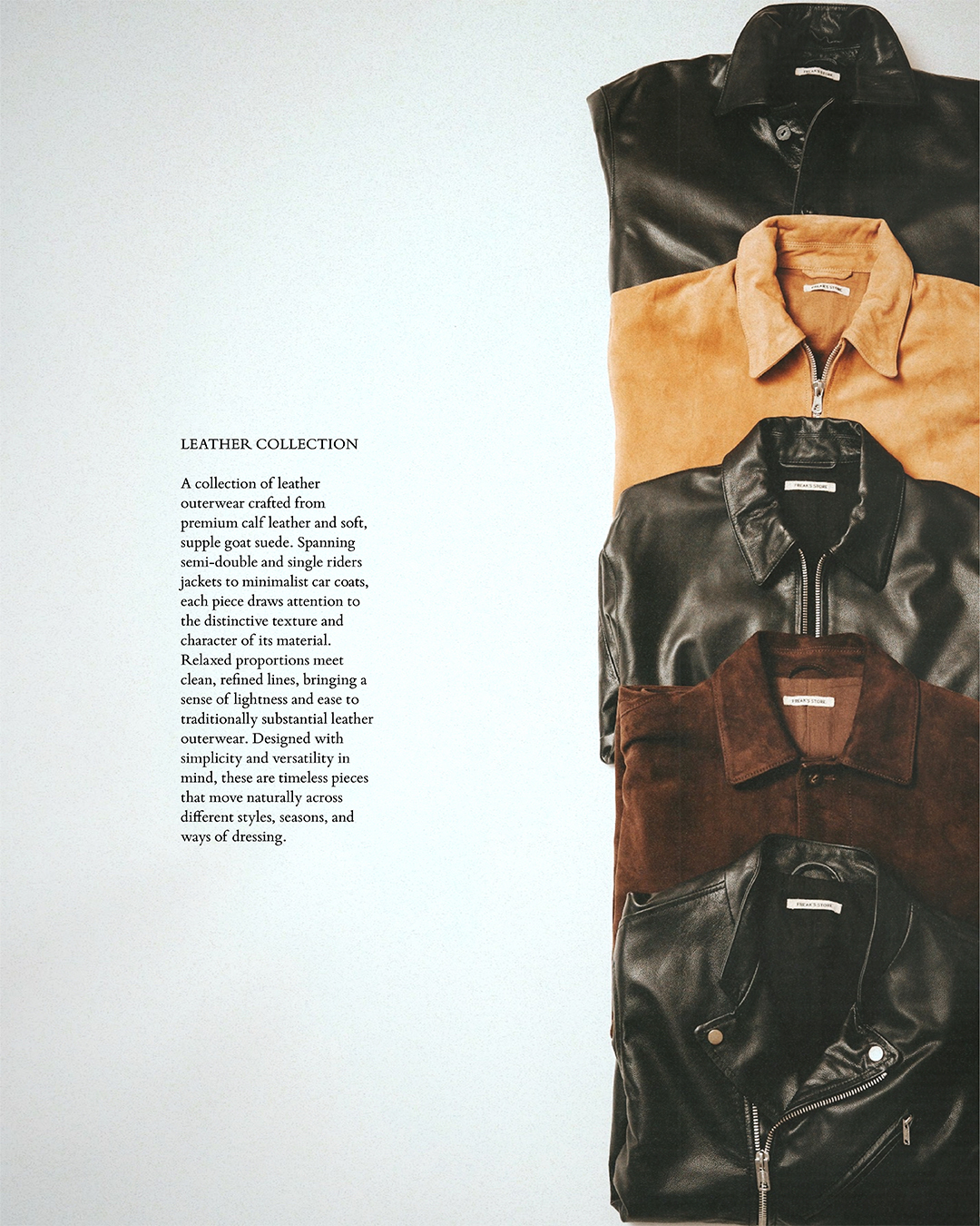 FREAK’S STORE “LEATHER COLLECTION” 2026 FWが9月中旬 発売 (フリークスストア レザーコレクション)