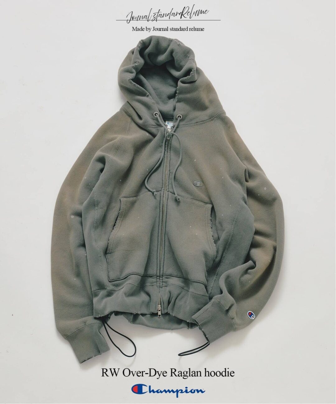Champion × JOURNAL STANDARD relume 2026 FW 別注 “リバースウィーブ オーバーダイ スウェット”が10月中旬 発売 (チャンピオン ジャーナルスタンダード)