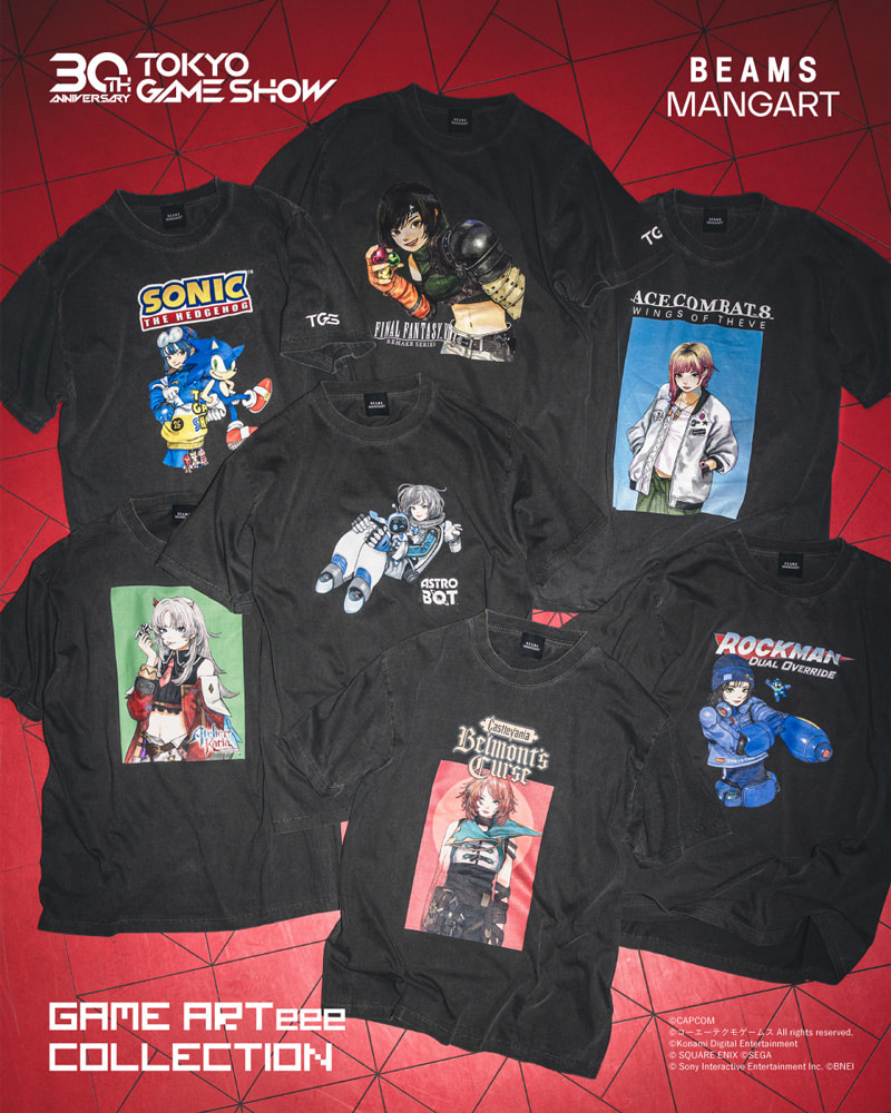BEAMS × 東京ゲームショウ 30周年記念コラボ「GAME ARTeee COLLECTION」が2026年 9/15 & 9/29 発売 (BEAMS MANGART ビームス TOKYO GAME SHOW)