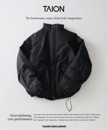 JOURNAL STANDARD relume × TAION 2026 FW 別注 "リバーシブル ショートモッズ ダウンブルゾン"が10月下旬 発売 (ジャーナルスタンダード タイオン)