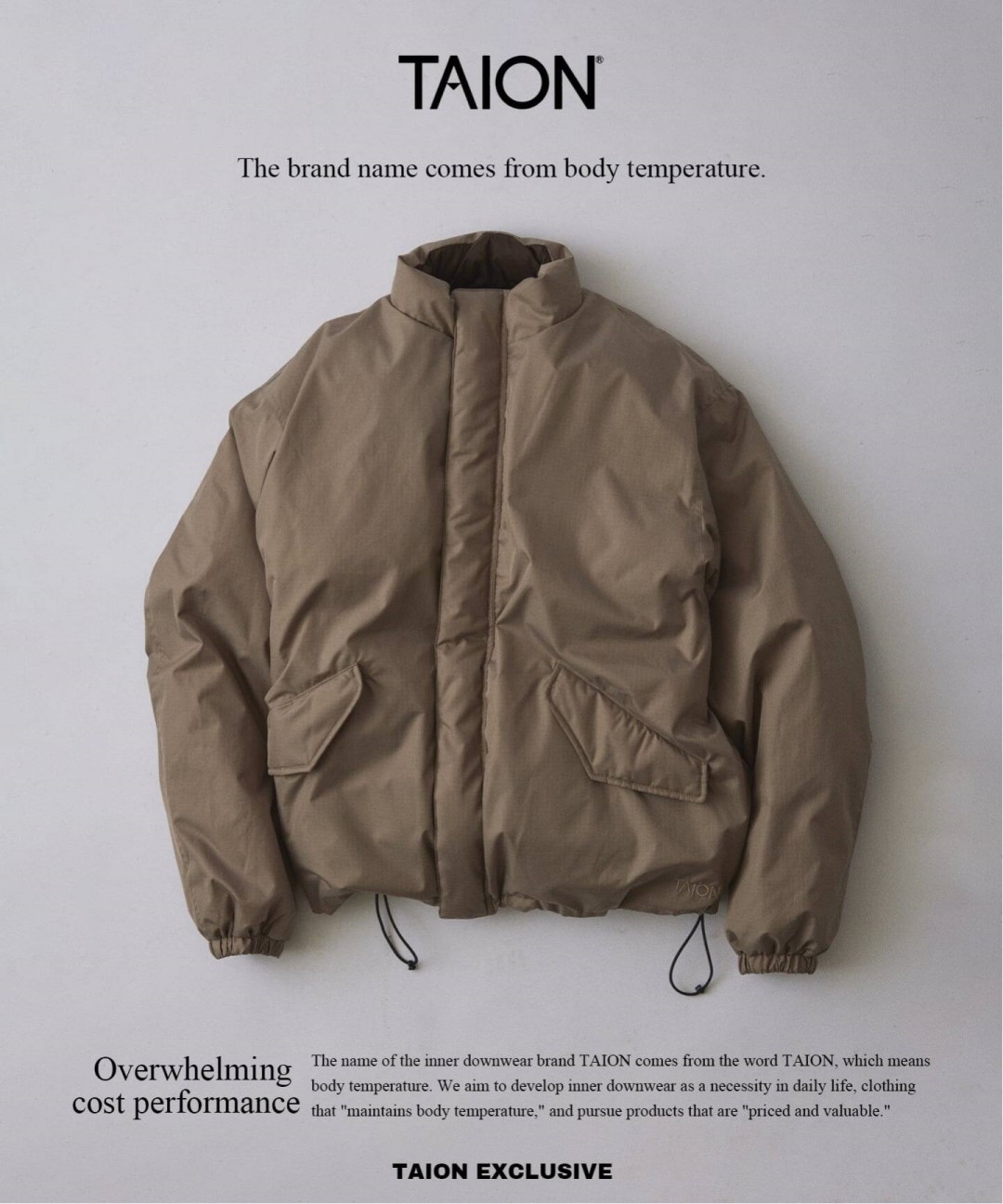 JOURNAL STANDARD relume × TAION 2026 FW 別注 “リバーシブル ショートモッズ ダウンブルゾン”が10月下旬 発売 (ジャーナルスタンダード タイオン)