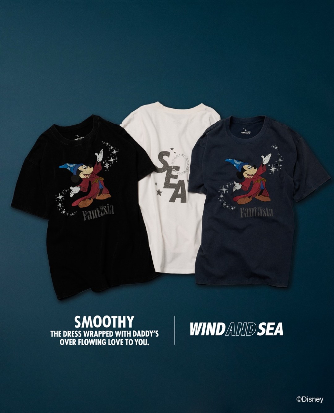 Disney × SMOOTHY × WIND AND SEA 「fantasia」コラボアイテムが2026年