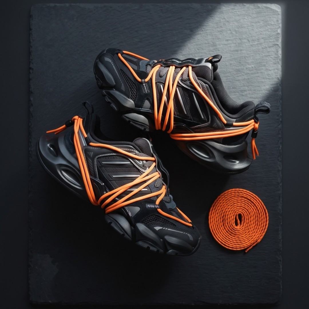 【2026年 発売】adidas Originals XLG RUNNER 2.0 FOS “Black/Orange” (アディダス オリジナルス ランナー “ブラック/オレンジ”) [LA7034]
