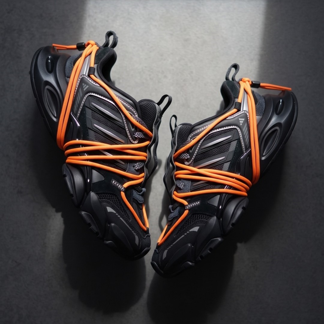 【2026年 発売】adidas Originals XLG RUNNER 2.0 FOS “Black/Orange” (アディダス オリジナルス ランナー “ブラック/オレンジ”) [LA7034]