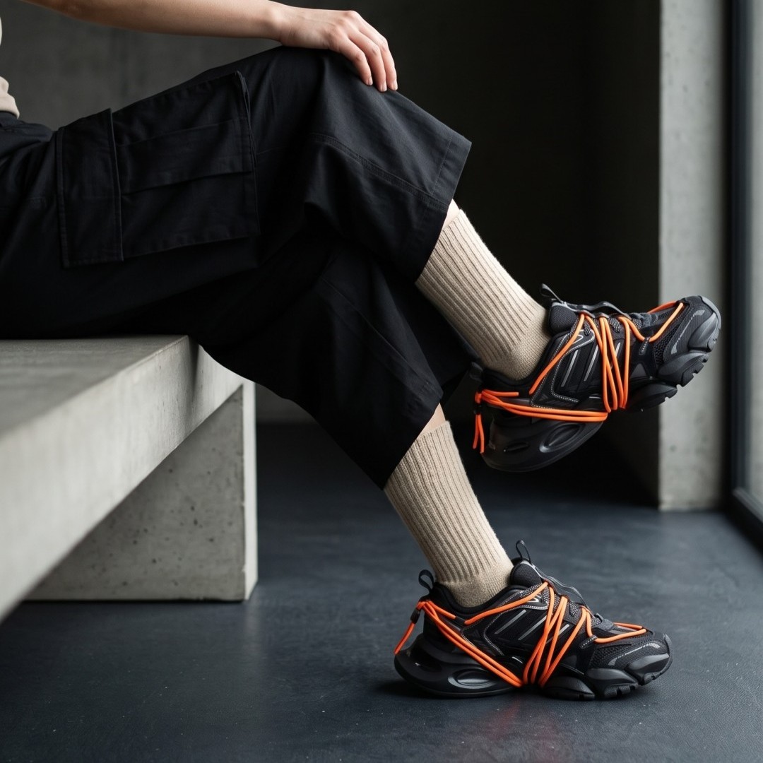 【2026年 発売】adidas Originals XLG RUNNER 2.0 FOS “Black/Orange” (アディダス オリジナルス ランナー “ブラック/オレンジ”) [LA7034]
