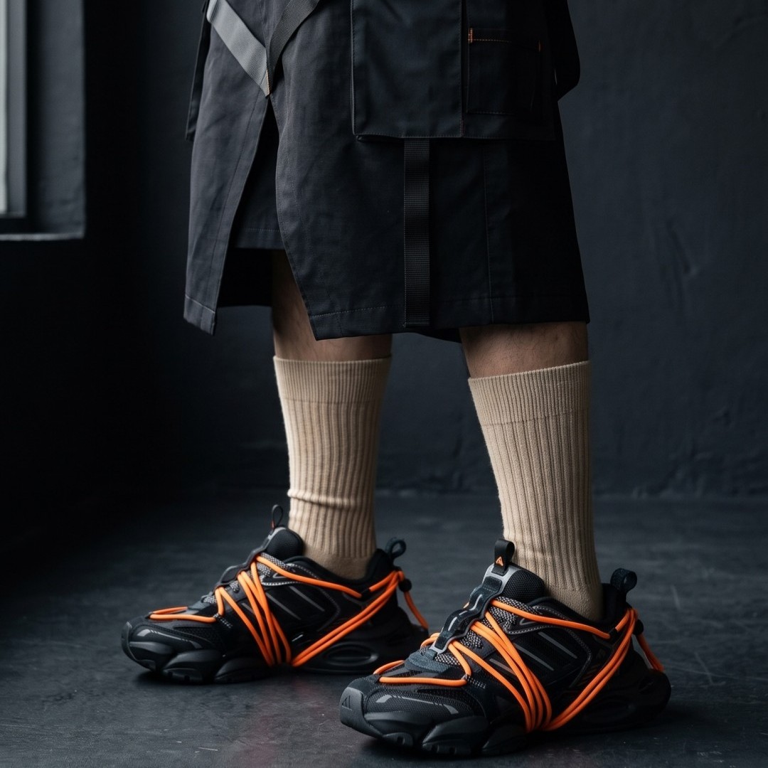 【2026年 発売】adidas Originals XLG RUNNER 2.0 FOS “Black/Orange” (アディダス オリジナルス ランナー “ブラック/オレンジ”) [LA7034]