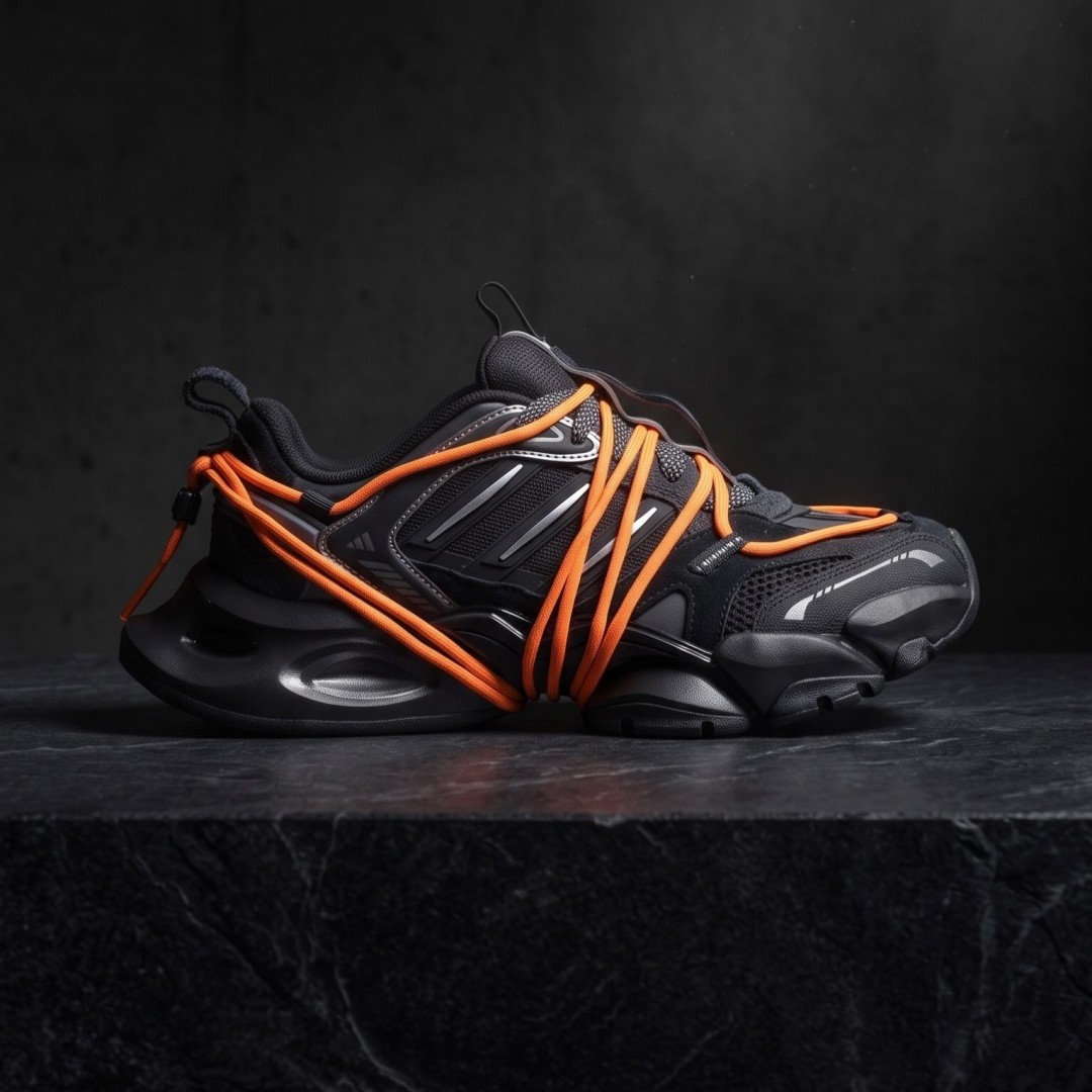 【2026年 発売】adidas Originals XLG RUNNER 2.0 FOS “Black/Orange” (アディダス オリジナルス ランナー “ブラック/オレンジ”) [LA7034]