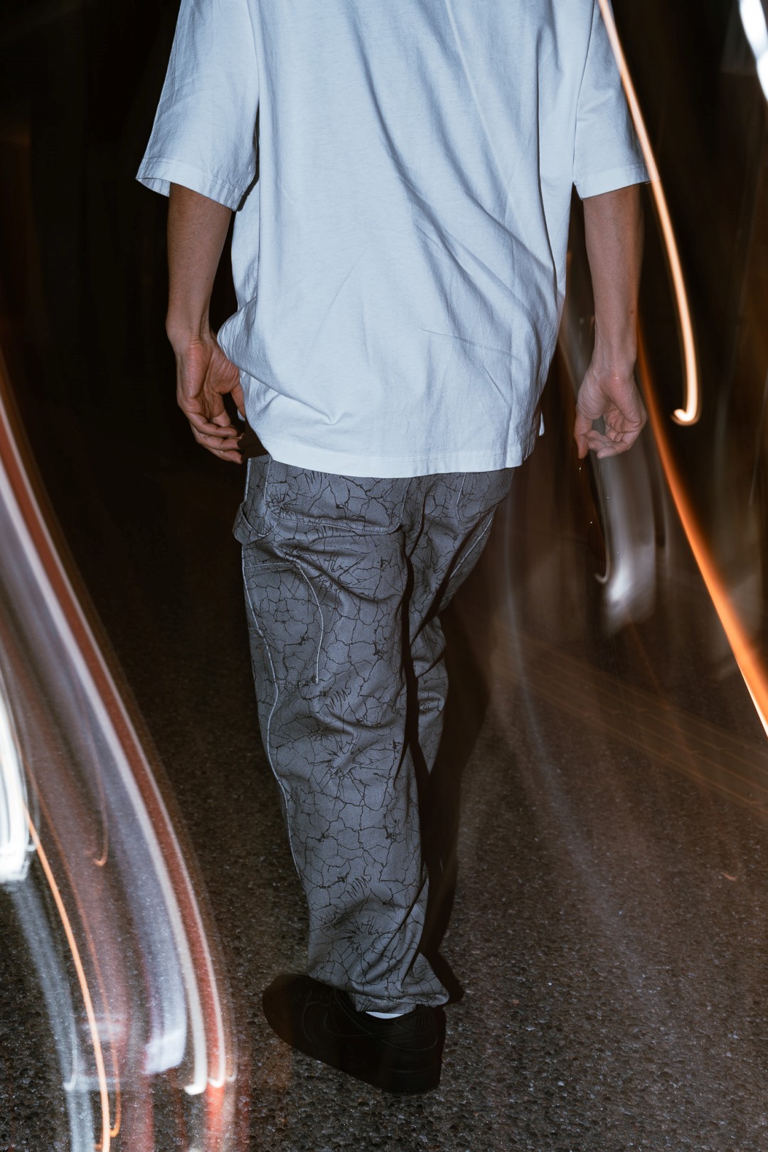 【抽選販売】新作ダブルニーパンツ S.W.U.N “Cracked Double Knee Pants” 2カラー (エスダブルユーエヌ “クラック ダブルニー パンツ”)