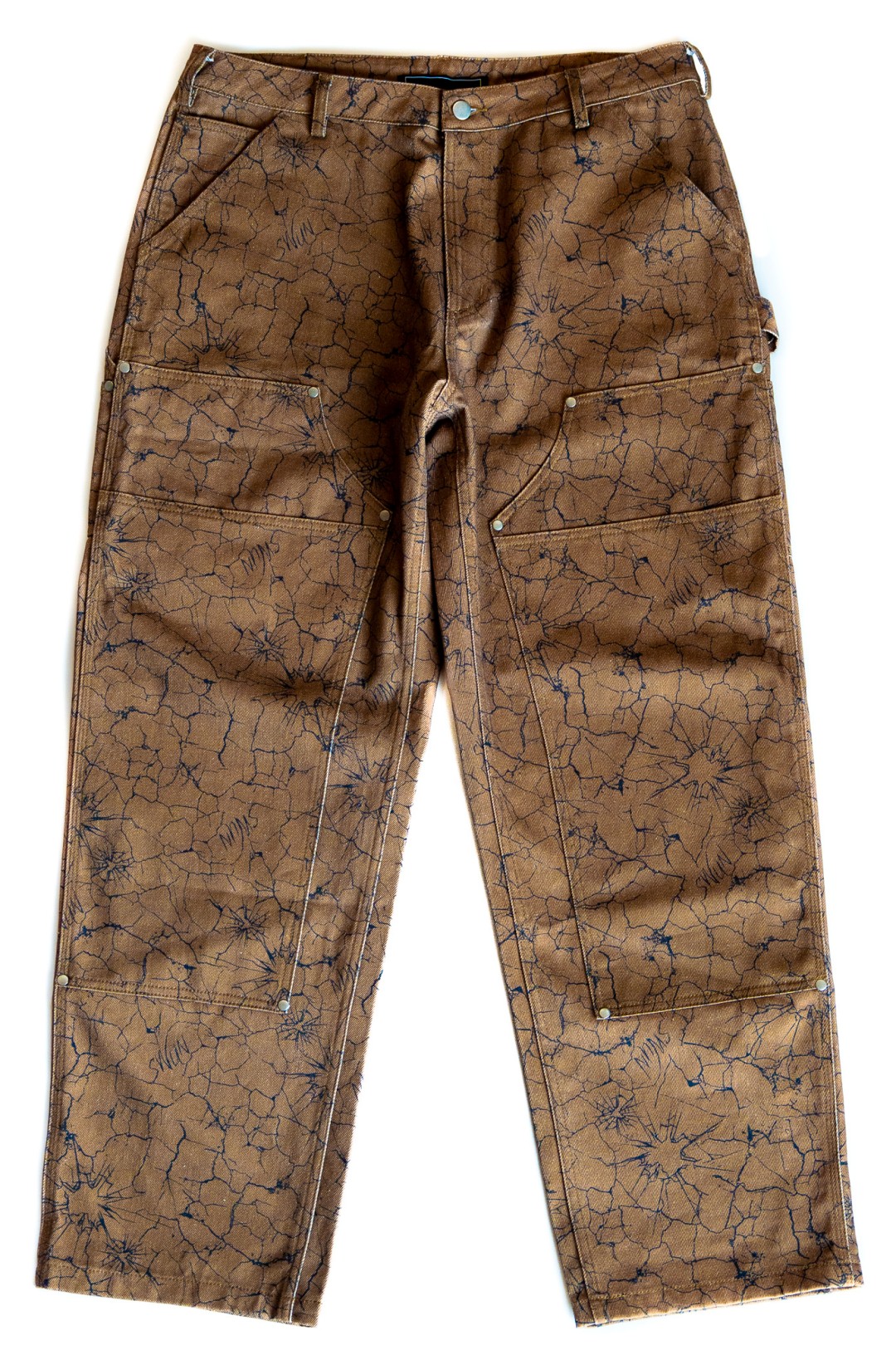 【抽選販売】新作ダブルニーパンツ S.W.U.N “Cracked Double Knee Pants” 2カラー (エスダブルユーエヌ “クラック ダブルニー パンツ”)