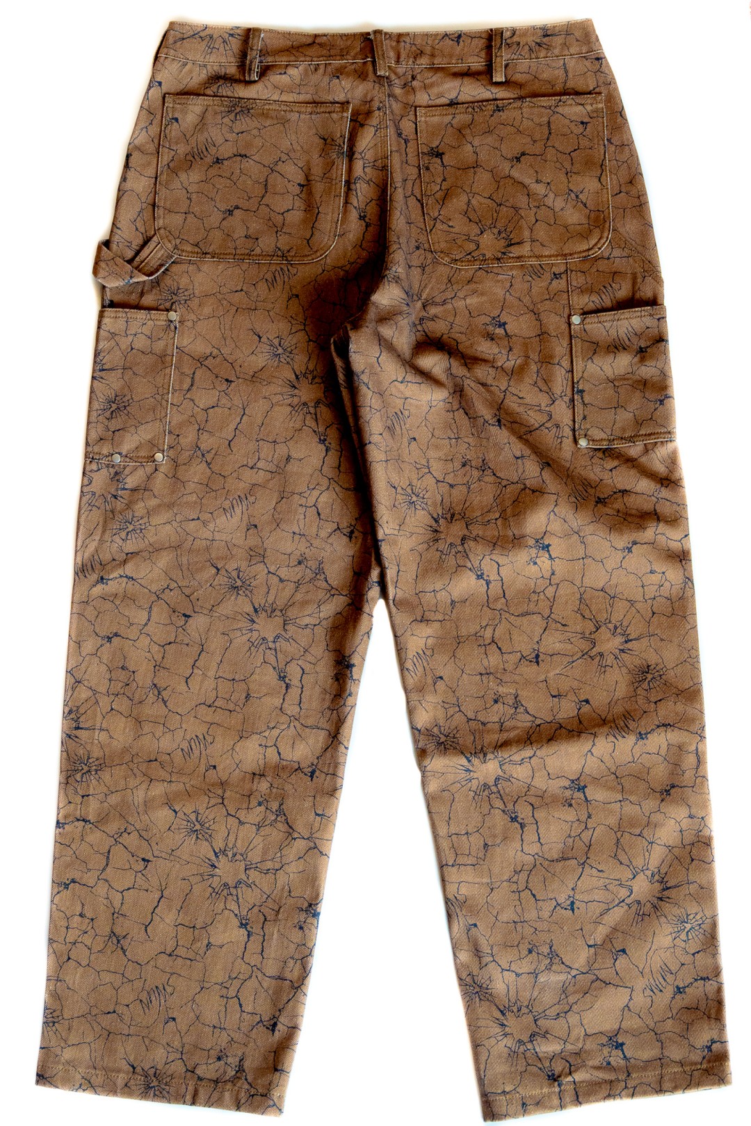 【抽選販売】新作ダブルニーパンツ S.W.U.N “Cracked Double Knee Pants” 2カラー (エスダブルユーエヌ “クラック ダブルニー パンツ”)