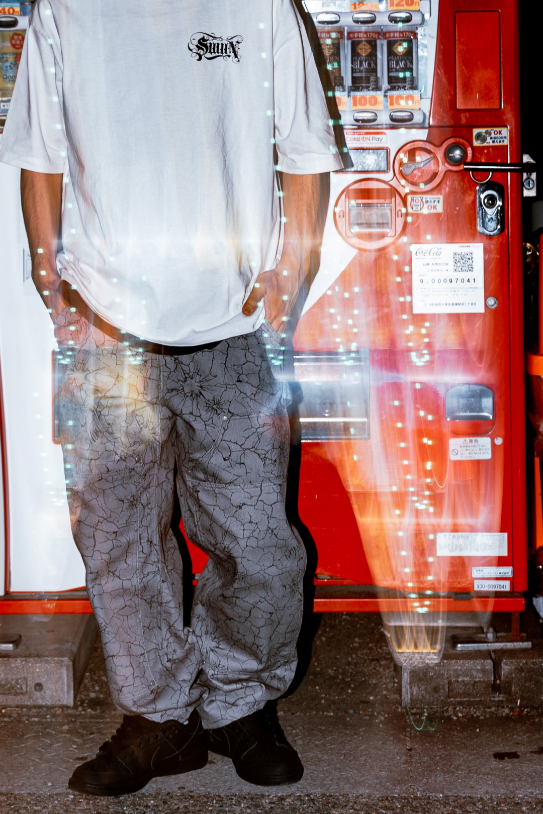 【抽選販売】新作ダブルニーパンツ S.W.U.N “Cracked Double Knee Pants” 2カラー (エスダブルユーエヌ “クラック ダブルニー パンツ”)