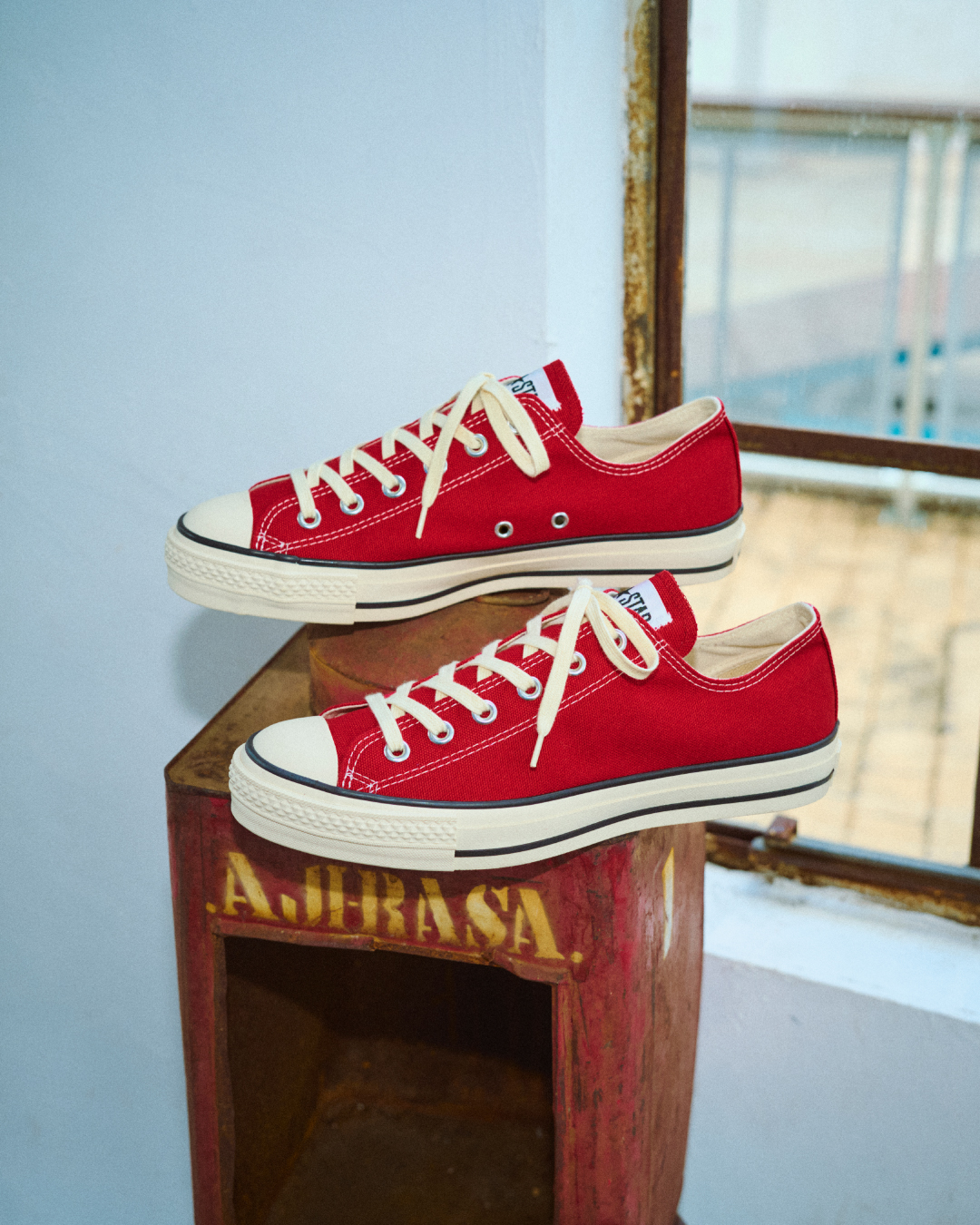 【日本製・2026年 9/11 発売】CONVERSE CANVAS ALL STAR J OX/HI “Red” (コンバース キャンバス オールスター “レッド”) [31318660/31318870]