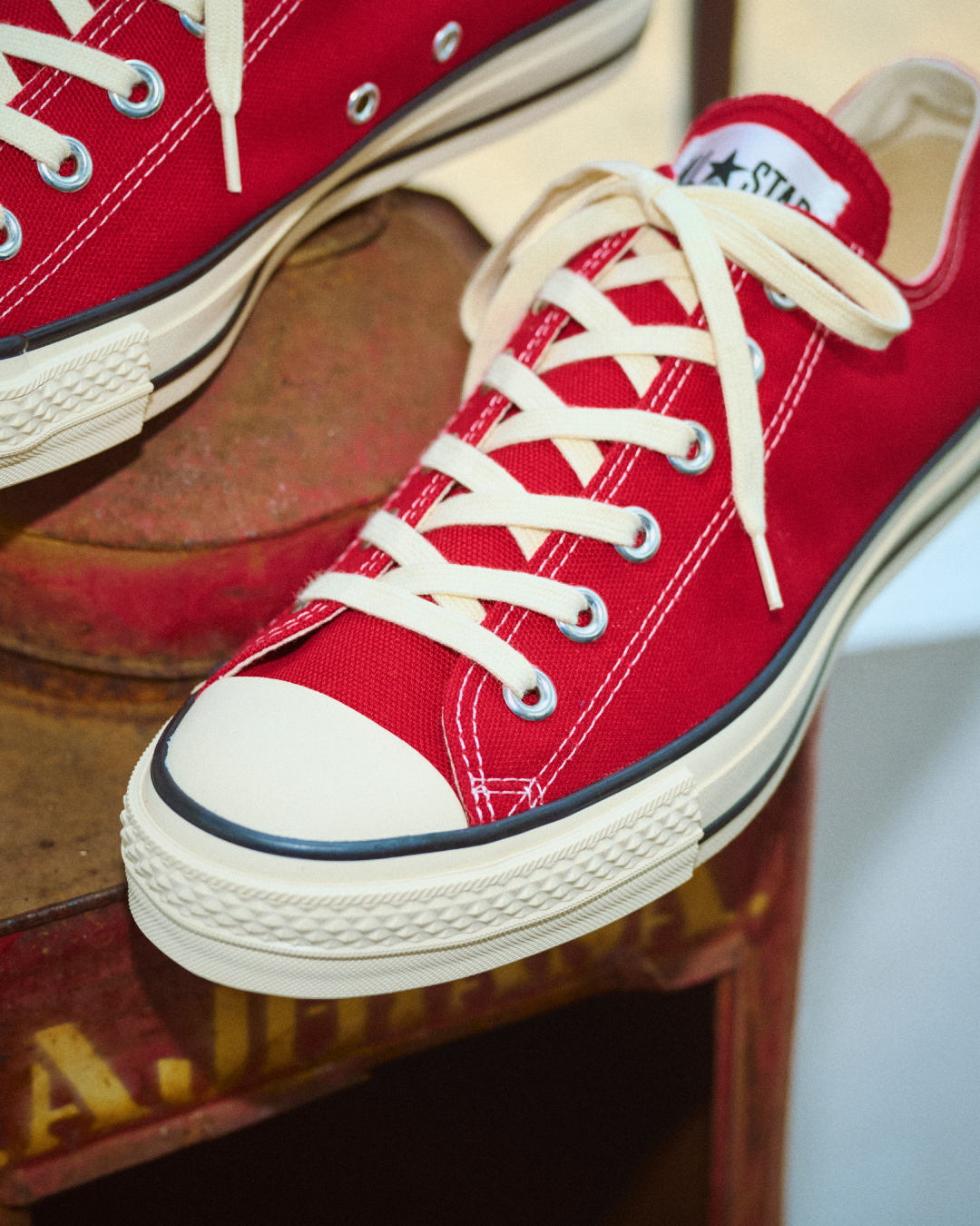 【日本製・2026年 9/11 発売】CONVERSE CANVAS ALL STAR J OX/HI “Red” (コンバース キャンバス オールスター “レッド”) [31318660/31318870]
