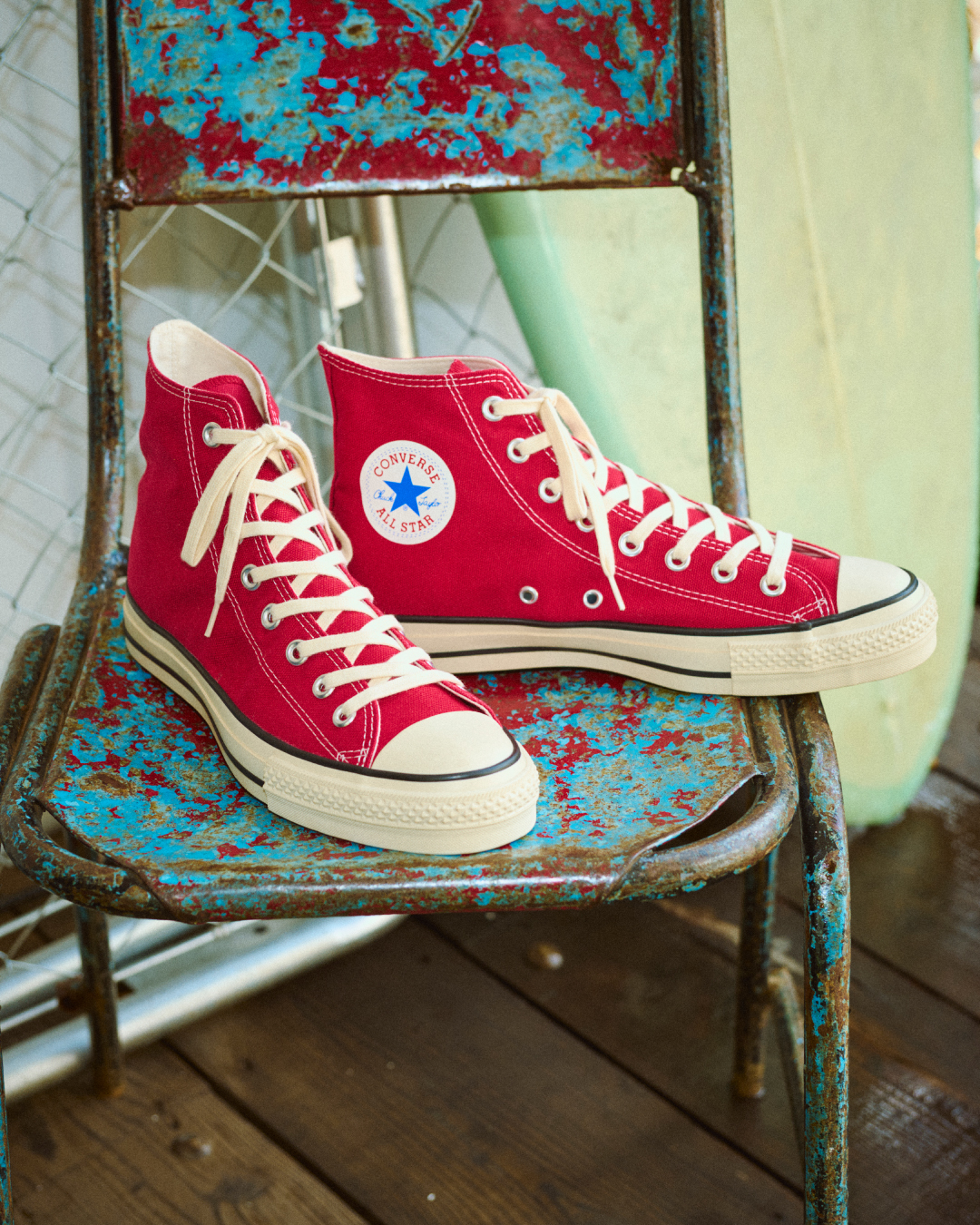 【日本製・2026年 9/11 発売】CONVERSE CANVAS ALL STAR J OX/HI “Red” (コンバース キャンバス オールスター “レッド”) [31318660/31318870]