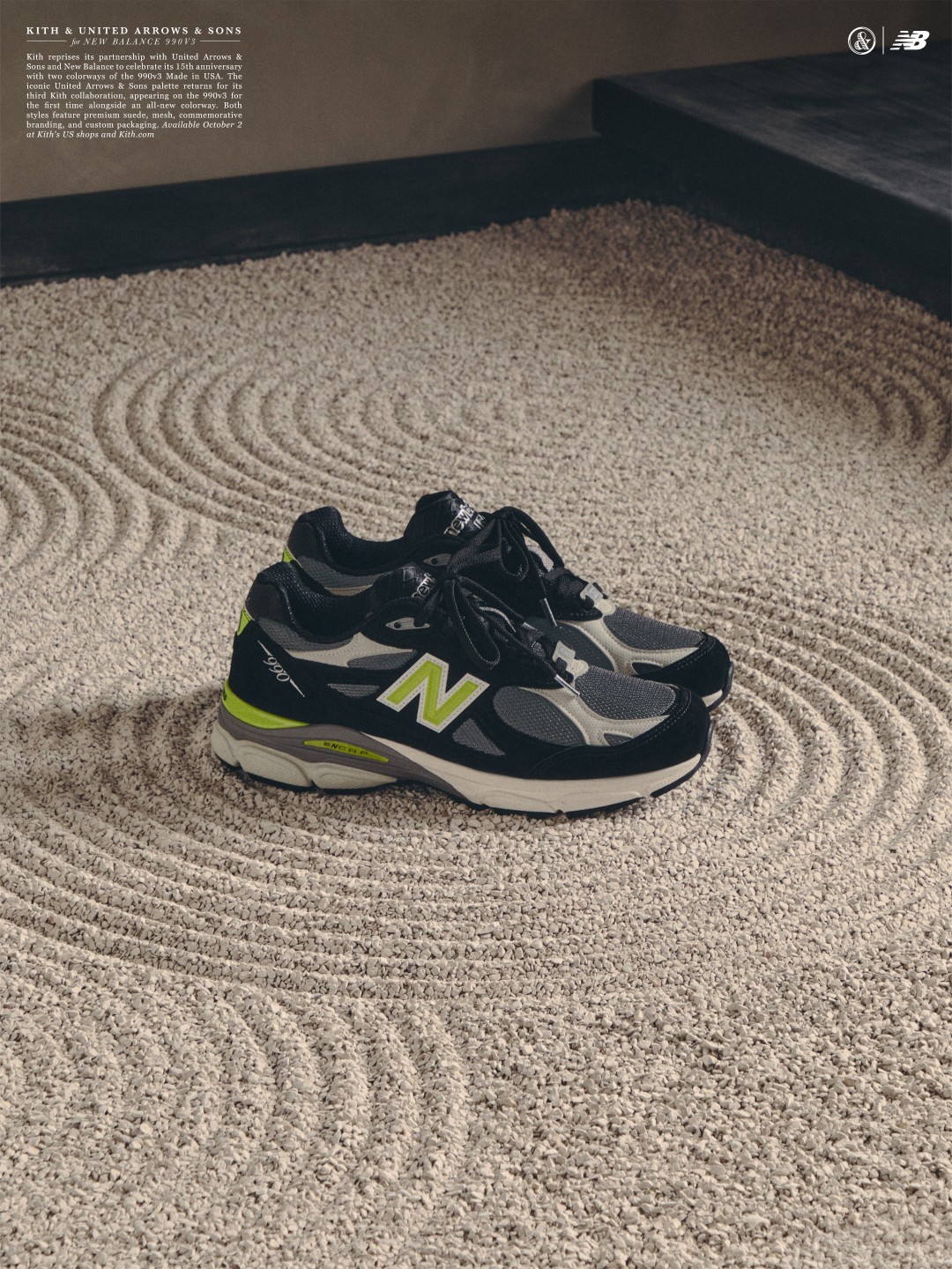 【2026年 10/2 発売予定】KITH × New Balance for UNITED ARROWS & SONS 990v3 (キス ニューバランス “ユナイテッドアローズ & サンズ”)