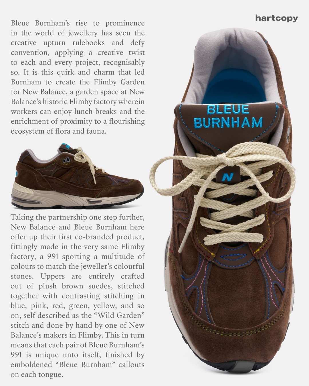 【2026年 9/12 & 12月 発売】Bleue Burnham x New Balance U991 “Brown/Black” Made in England (ブルー・バーナム ニューバランス)