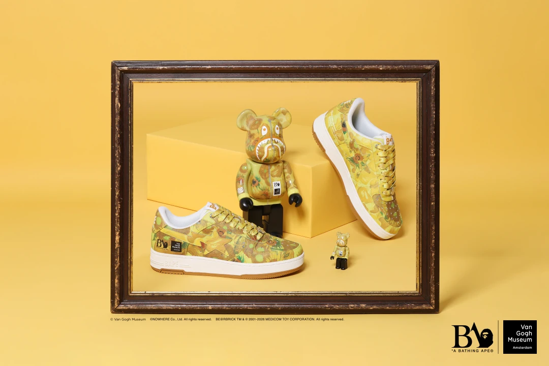 A BATHING APE × Van Gogh Museum 第2弾!ゴッホの名画を纏った「BAPE STA™」と「BE@RBRICK」が2026年 9/12 発売 (ア ベイシング エイプ フィンセント・ファン・ゴッホ ベアブリック)