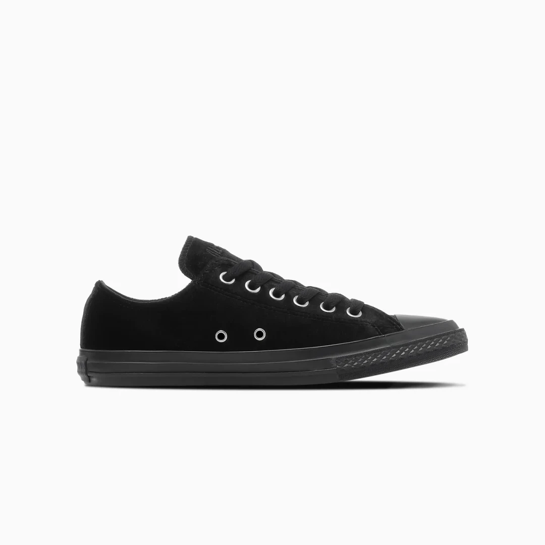 【2026年 9/25 発売】CONVERSE ALL STAR POINTEDTOE VELVET OX “Black/Vanilla” (コンバース オールスター ポインテッドトウ ベルベット) [31319180/31319181]