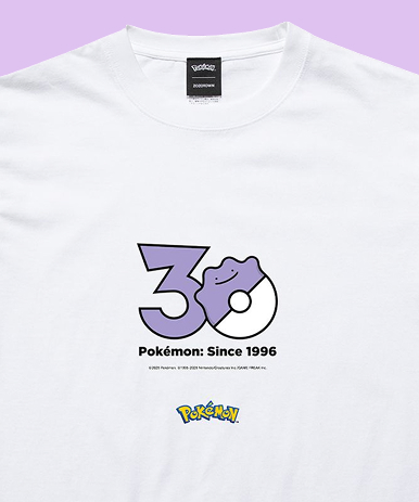 ポケモン1,025匹の30周年記念ロゴTシャツが2026年 9/18 発売 (Pokémon 30th Anniversary 1025 T-shirt Collection presented by ZOZOTOWN ゾゾタウン)