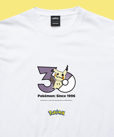 ポケモン1,025匹の30周年記念ロゴTシャツが2026年 9/18 発売 (Pokémon 30th Anniversary 1025 T-shirt Collection presented by ZOZOTOWN ゾゾタウン)
