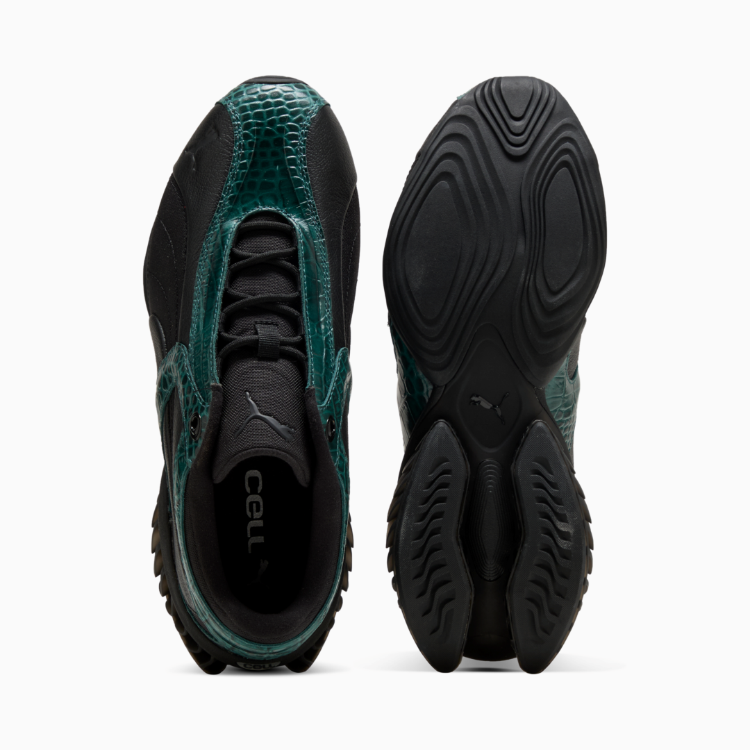 【2026年 10/1 発売】PUMA CELL GEO 1 REPTILIAN “Dark Green/Puma Black” (プーマ セル ジオ レプティリアン) [407007-02]