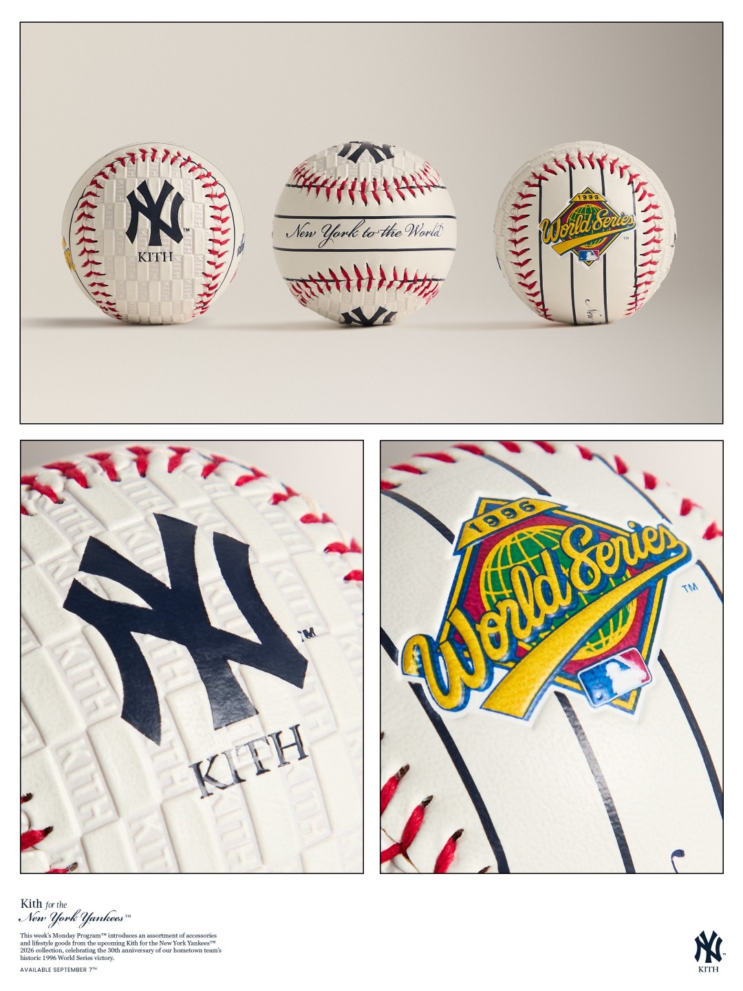 【Kith for New York Yankees COLLECTION】MONDAY PROGRAMが2026年 9/7 発売 (キス New York Yankees コレクション)