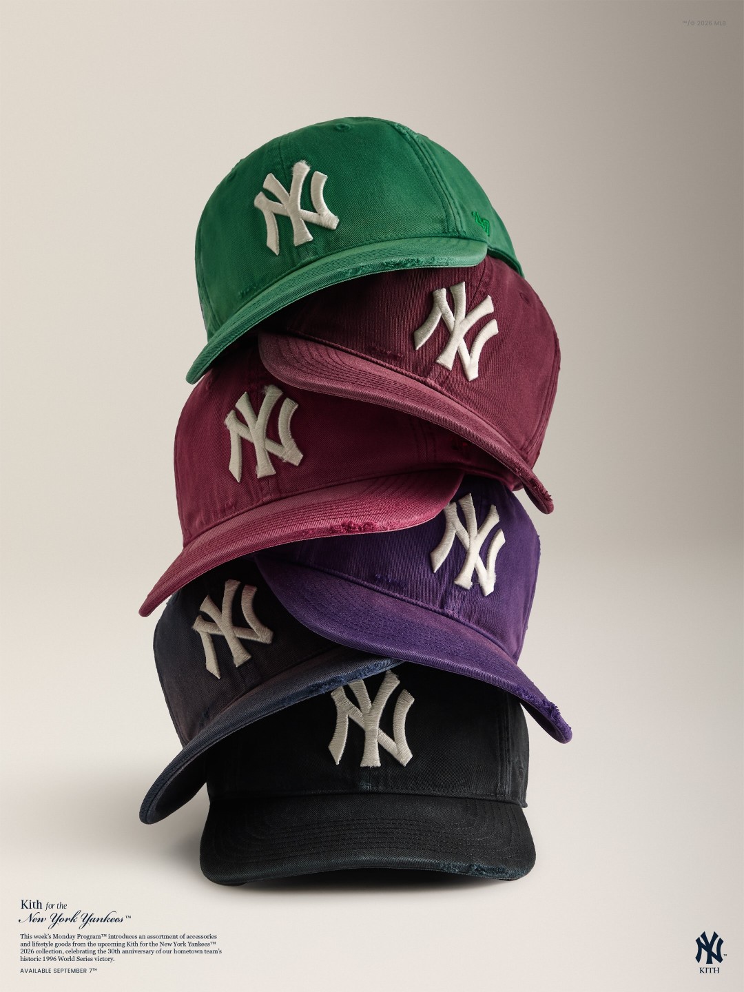【Kith for New York Yankees COLLECTION】MONDAY PROGRAMが2026年 9/7 発売 (キス New York Yankees コレクション)