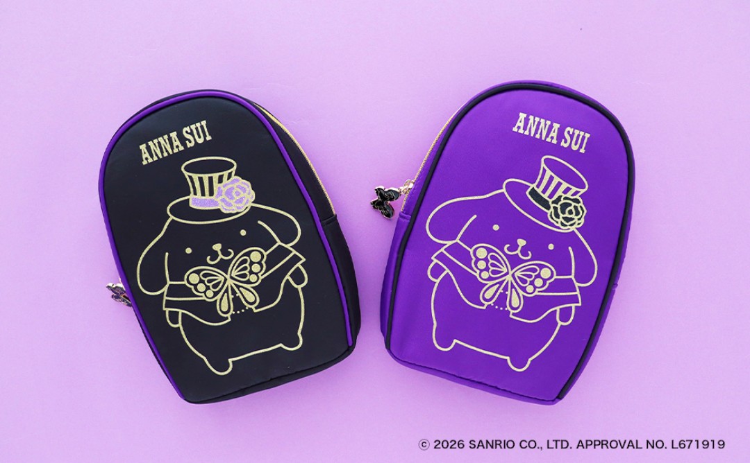 ポムポムプリン × ANNA SUI 初コラボレーションアイテムが2026年 9/11 & 9/16 発売 (アナスイ サンリオ)
