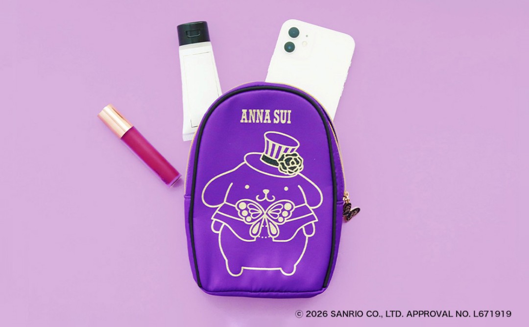 ポムポムプリン × ANNA SUI 初コラボレーションアイテムが2026年 9/11 & 9/16 発売 (アナスイ サンリオ)