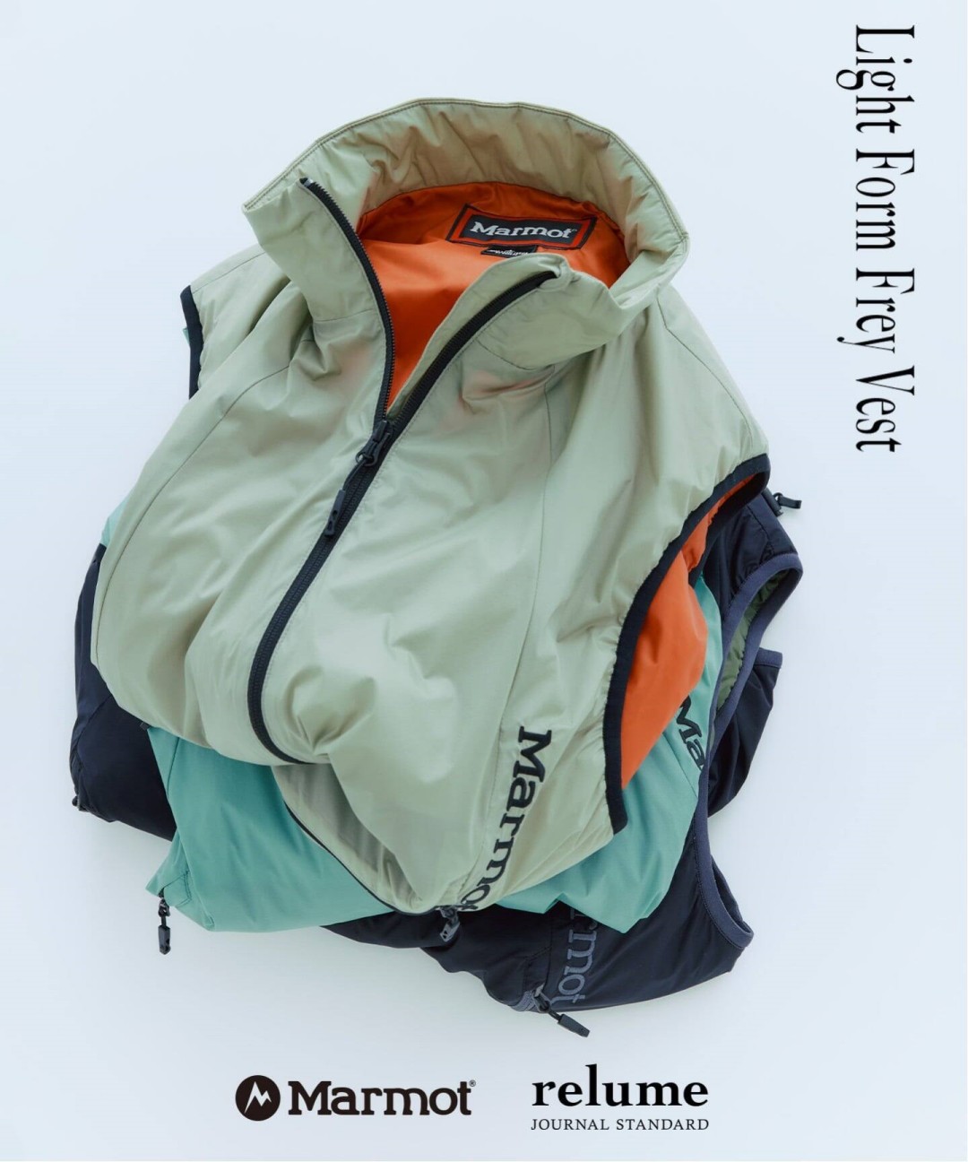 JOURNAL STANDARD relume × Marmot 2026 FW 別注 “パルバットパーカー & インサレーション ベスト”が10月下旬/11月中旬 発売 (ジャーナルスタンダード マーモット)