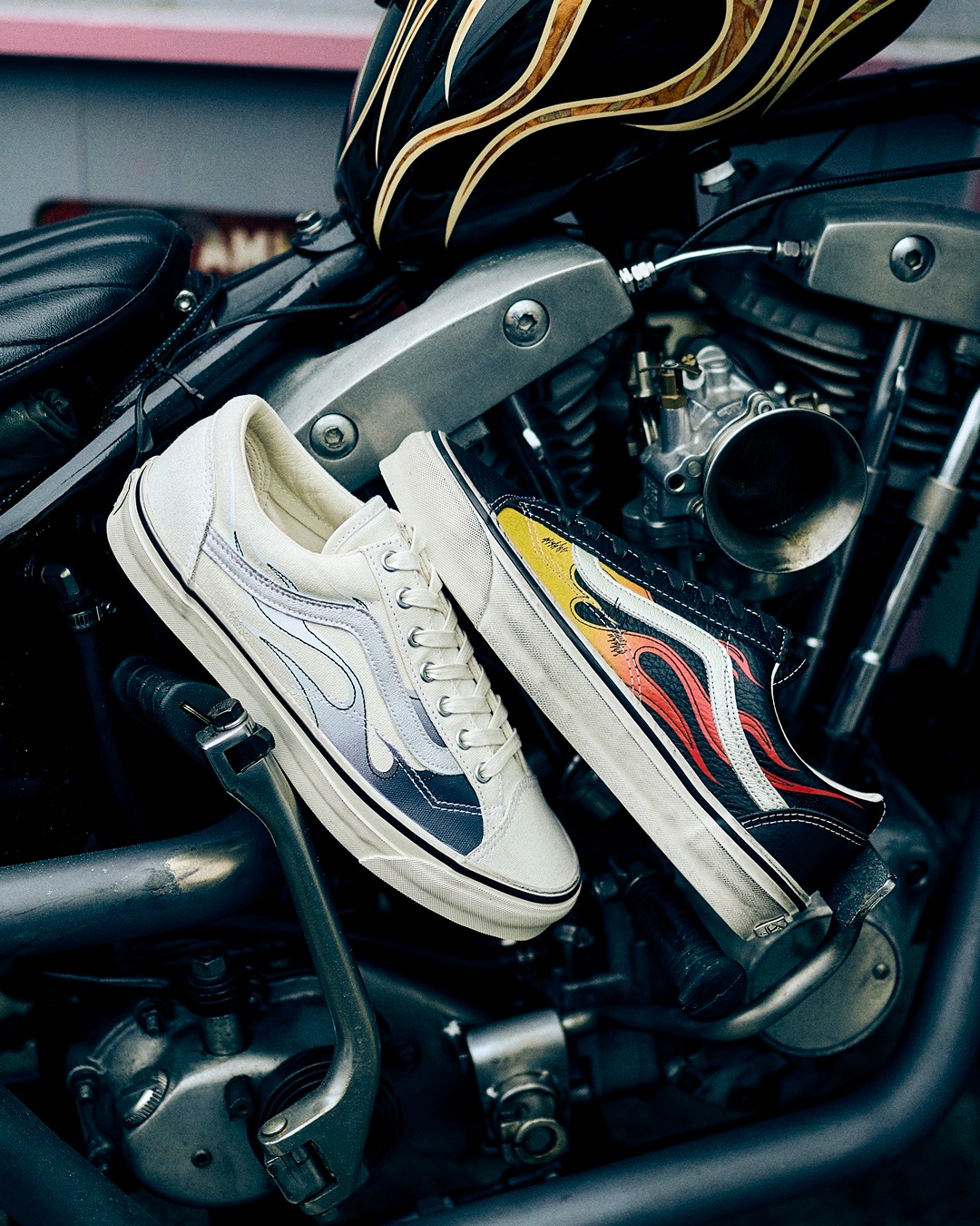 【2026年 10/4 発売】VANS PREMIUM OLD SKOOL 36 FLAME “BLACK/MARSHMALLOW” (バンズ プレミアム オールドスクール フレイム “ブラック/マシュマロ”) [VN000D9RCJK/VN000D9RCCZ]
