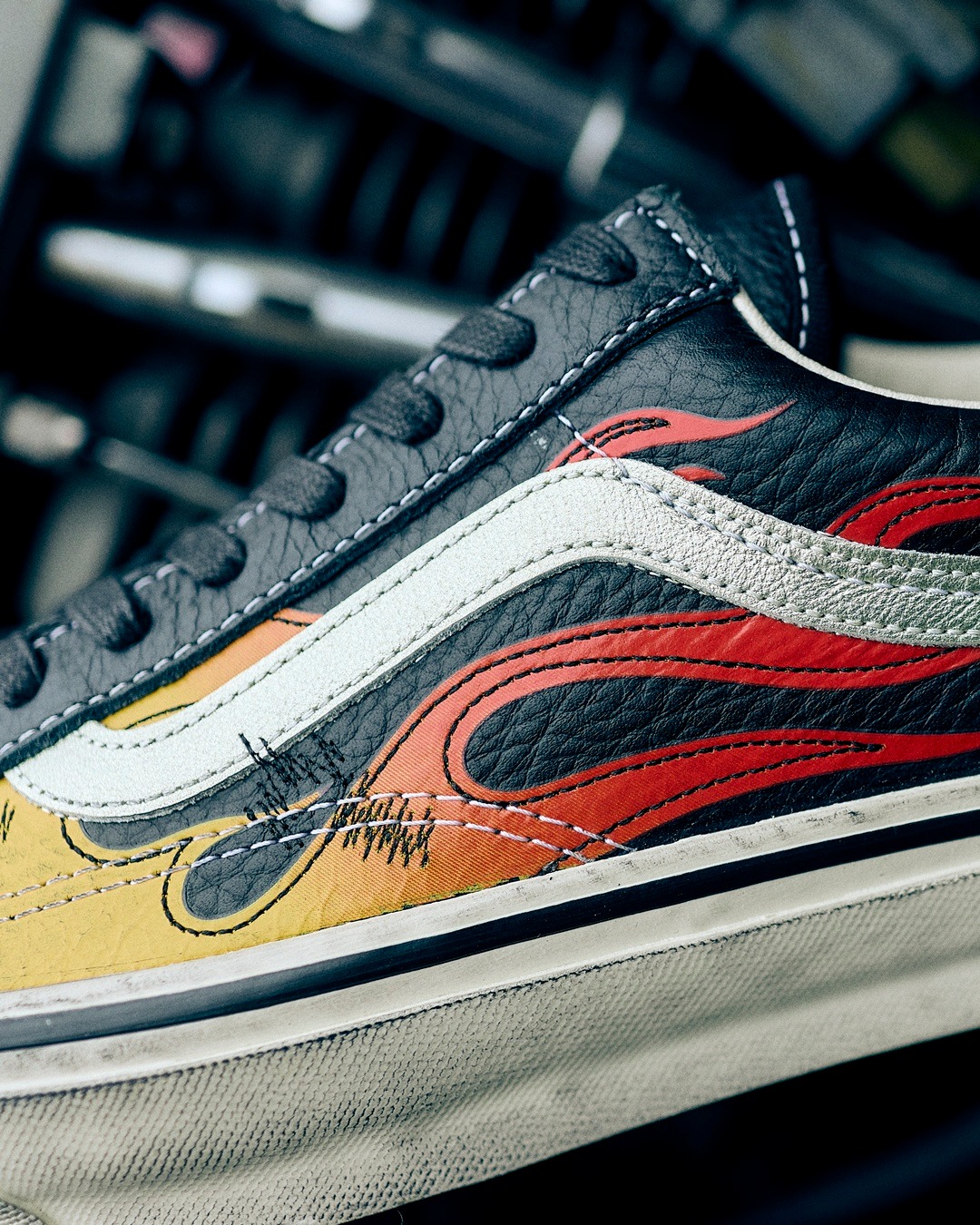【2026年 10/4 発売】VANS PREMIUM OLD SKOOL 36 FLAME “BLACK/MARSHMALLOW” (バンズ プレミアム オールドスクール フレイム “ブラック/マシュマロ”) [VN000D9RCJK/VN000D9RCCZ]