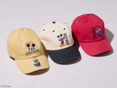 「’47 / フォーティーセブン」2026年ディズニーデザインコレクション「ミッキーマウス、ミニーマウス、グーフィー」のキャップが9月発売 (Disney)
