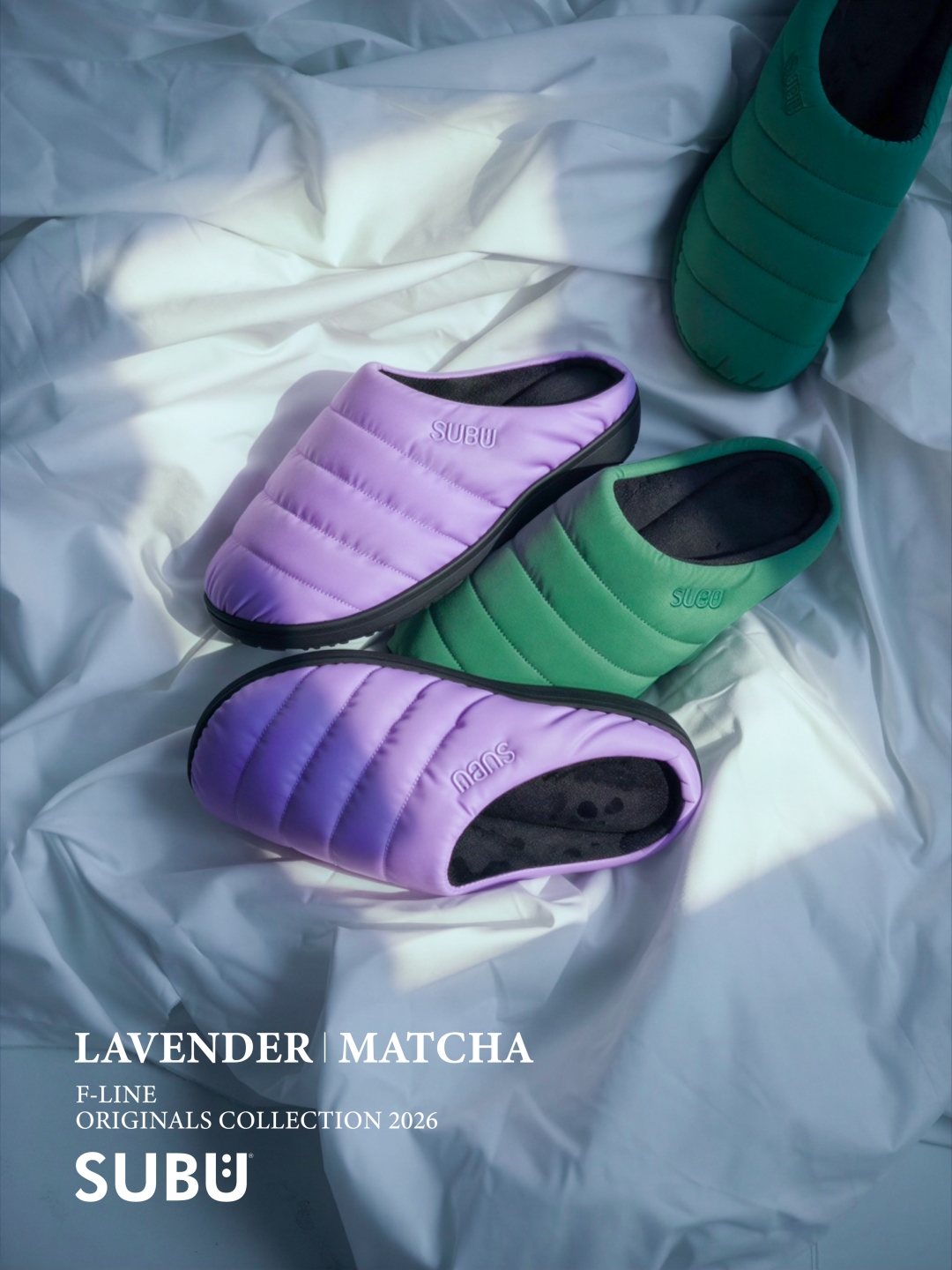 「SUBU」10周年を迎えたシーズンから定番F-LINEに新色「MATCHA / LAVENDER」が2026年 9/1 発売 (スブ)
