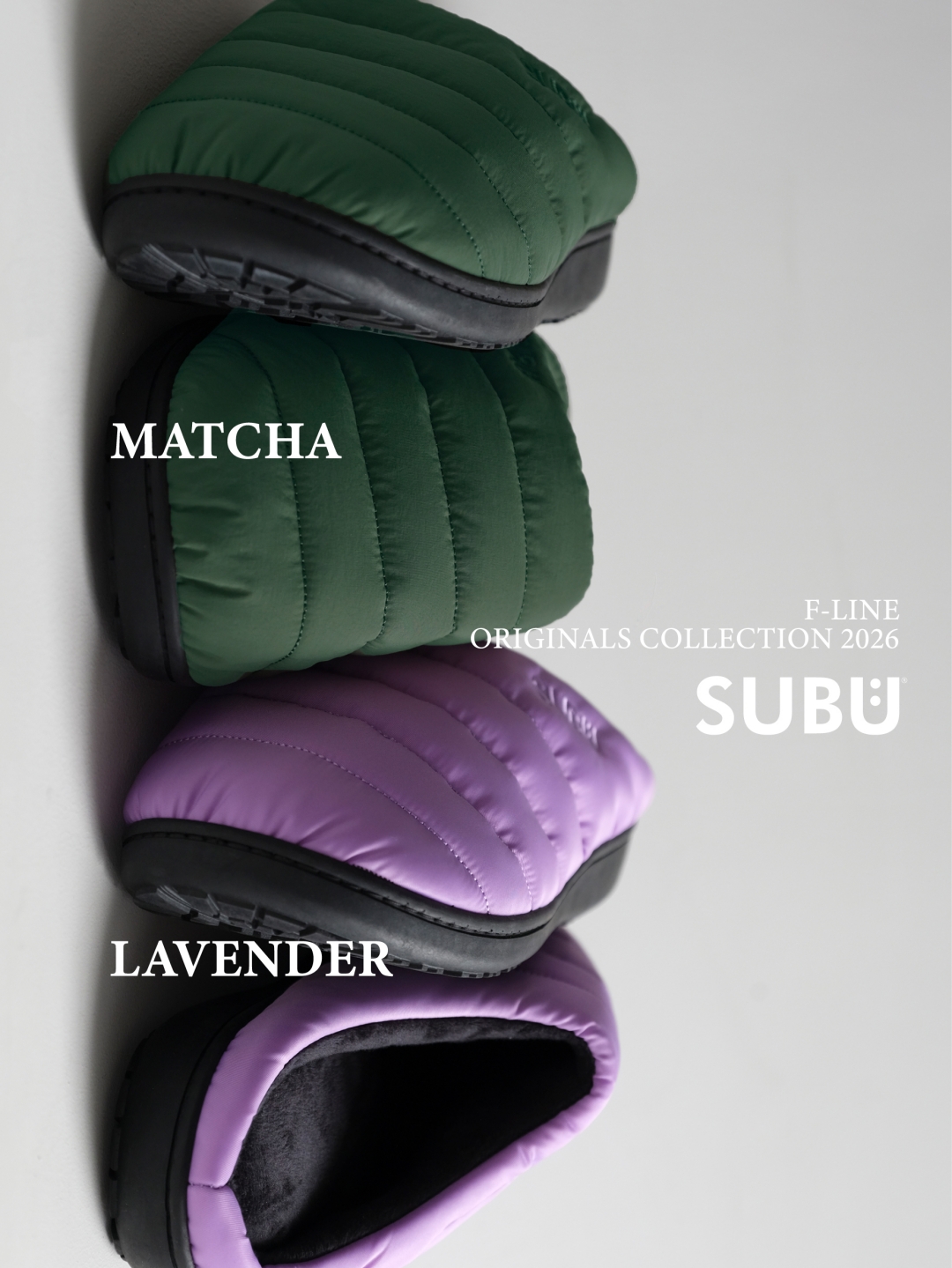 「SUBU」10周年を迎えたシーズンから定番F-LINEに新色「MATCHA / LAVENDER」が2026年 9/1 発売 (スブ)