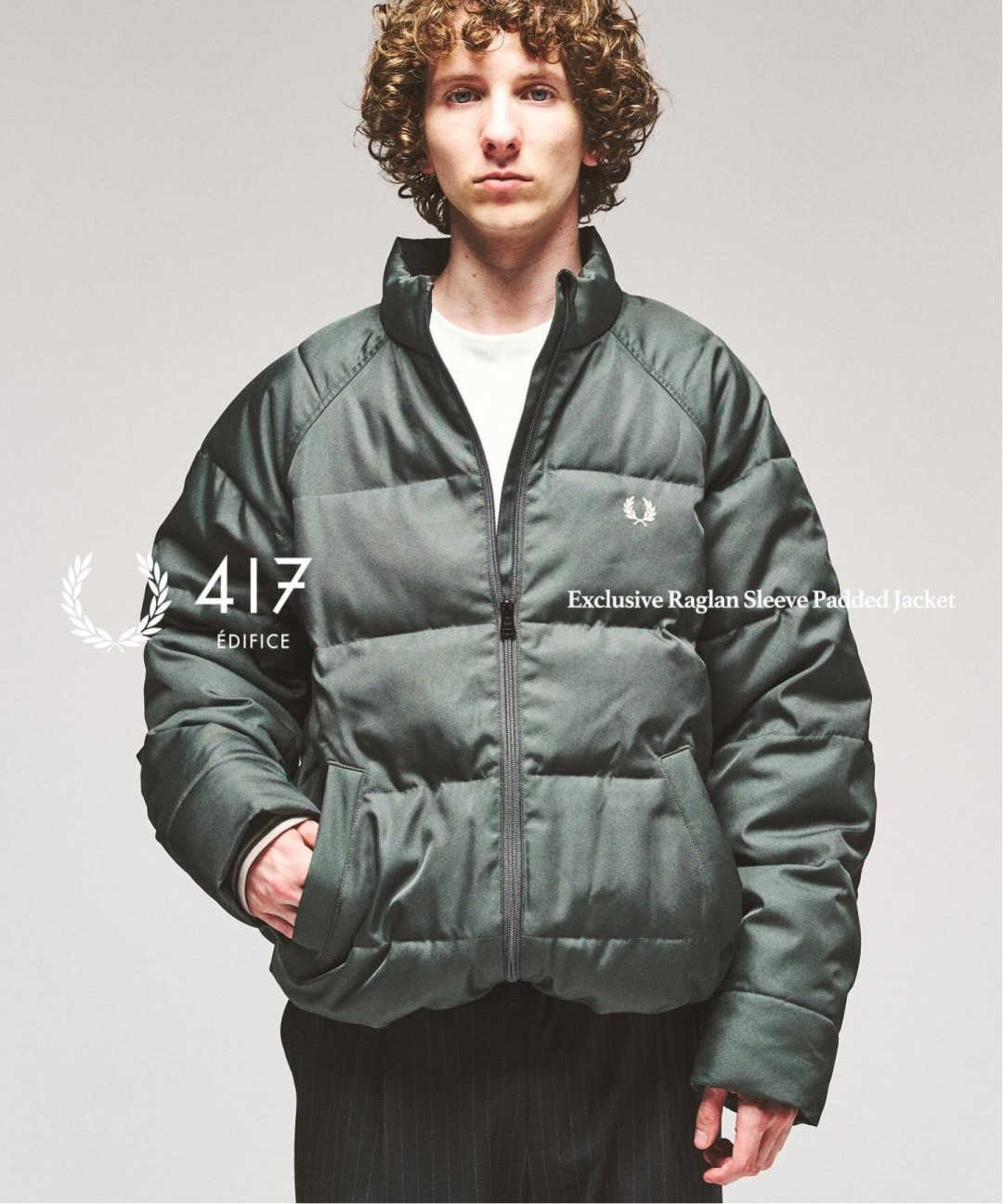 417 EDIFICE × FRED PERRY 2026 FW 別注 “Raglan-sleeve padded jacket”が11月中旬 発売 (エディフィス フレッドペリー “ラグランスリーブ パデッドジャケット”)