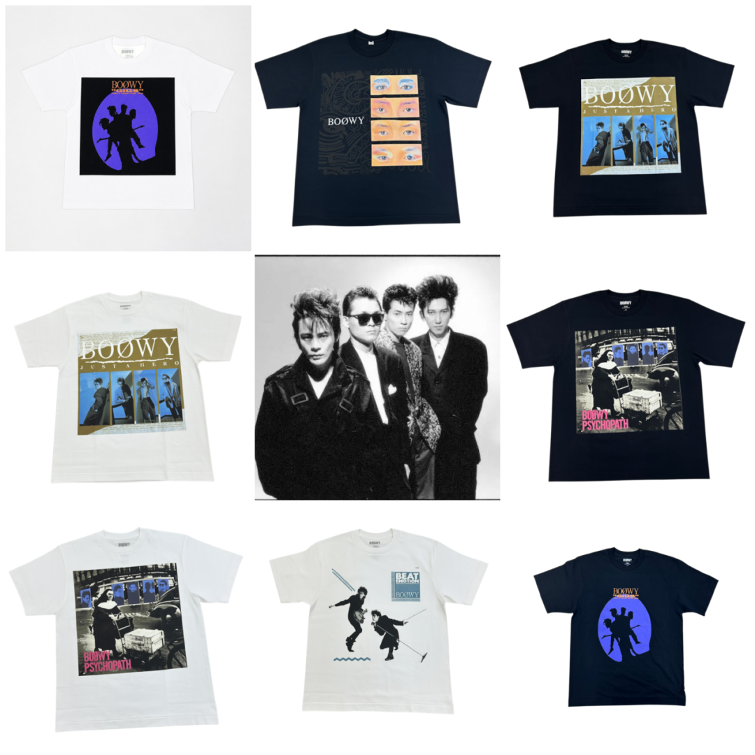 BOØWY初のジャケ写Tシャツが2026年 9/18 発売 (ボウイ 氷室京介 布袋寅泰 松井恒松 高橋まこと)