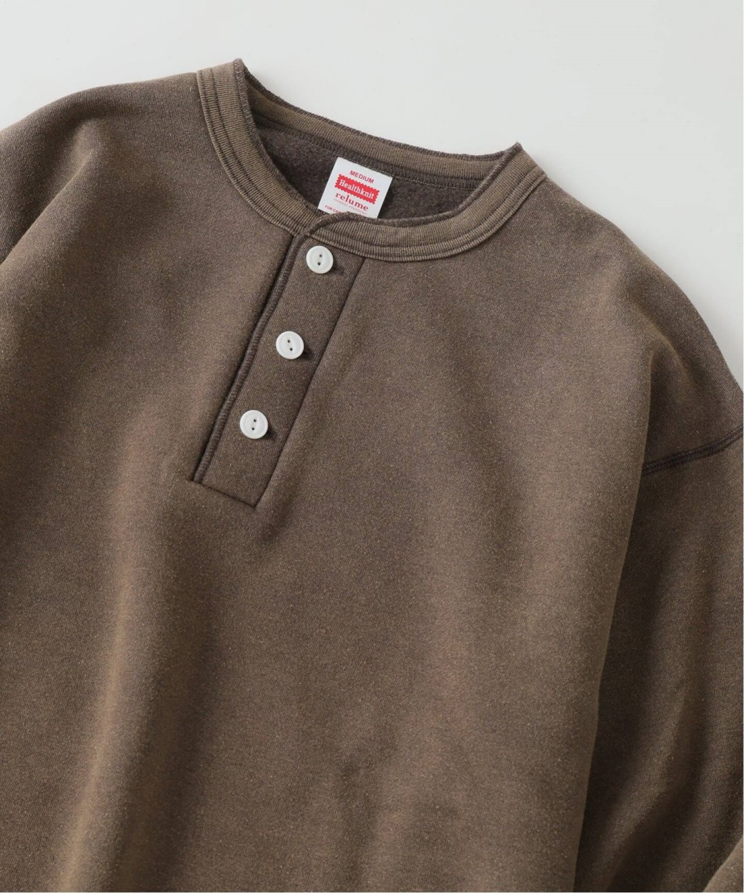 JOURNAL STANDARD relume × Healthknit 2026 FW 別注 “ヴィンテージ ヘンリーネック スウェット”が11月中旬 発売 (ジャーナルスタンダード ヘルスニット)