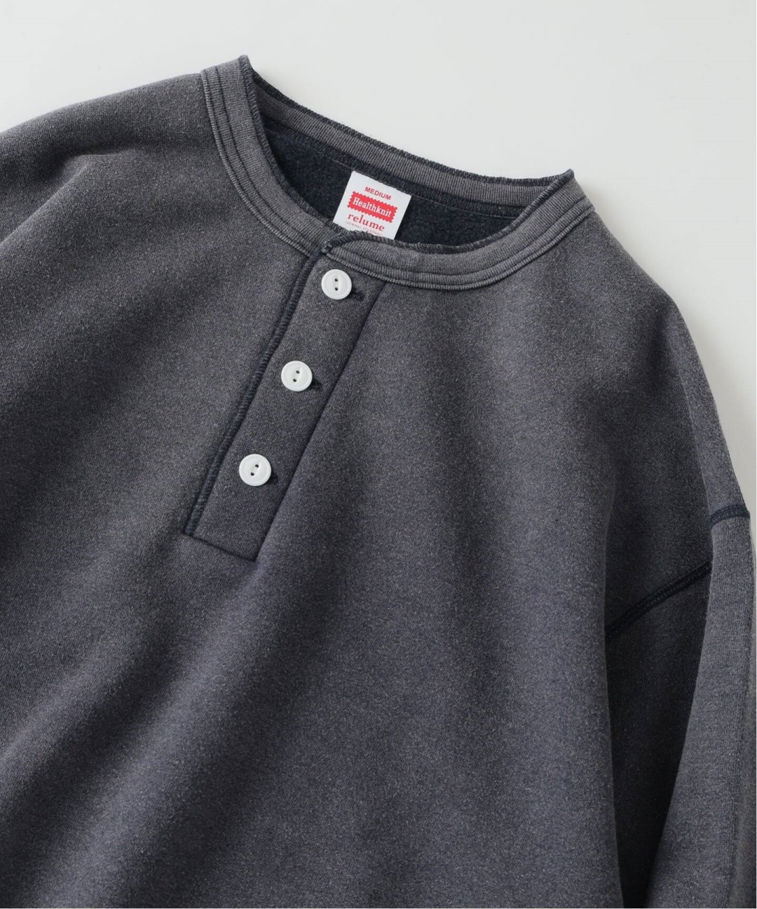 JOURNAL STANDARD relume × Healthknit 2026 FW 別注 “ヴィンテージ ヘンリーネック スウェット”が11月中旬 発売 (ジャーナルスタンダード ヘルスニット)
