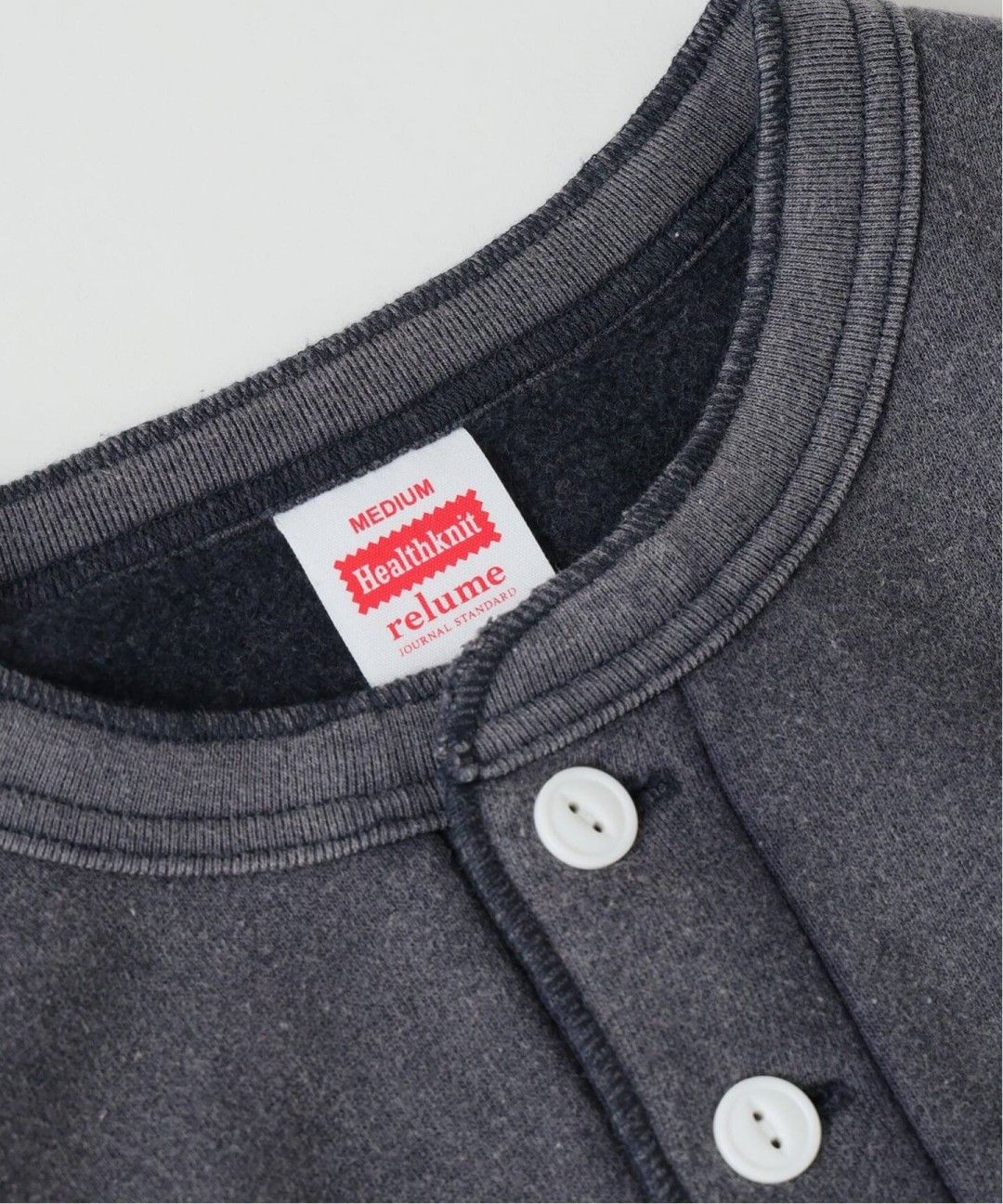 JOURNAL STANDARD relume × Healthknit 2026 FW 別注 “ヴィンテージ ヘンリーネック スウェット”が11月中旬 発売 (ジャーナルスタンダード ヘルスニット)