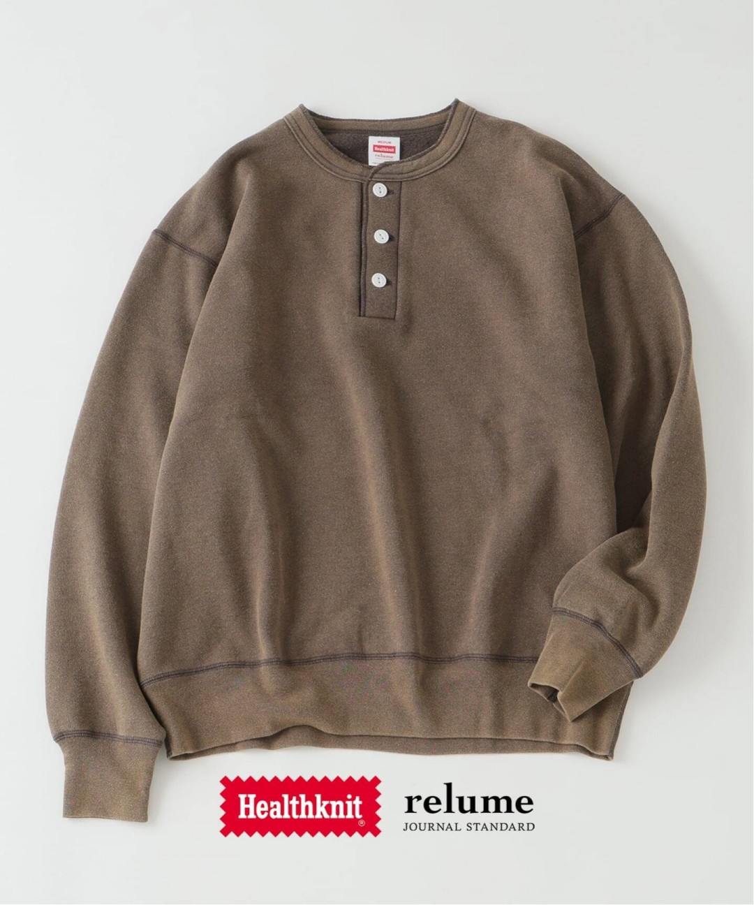 JOURNAL STANDARD relume × Healthknit 2026 FW 別注 “ヴィンテージ ヘンリーネック スウェット”が11月中旬 発売 (ジャーナルスタンダード ヘルスニット)