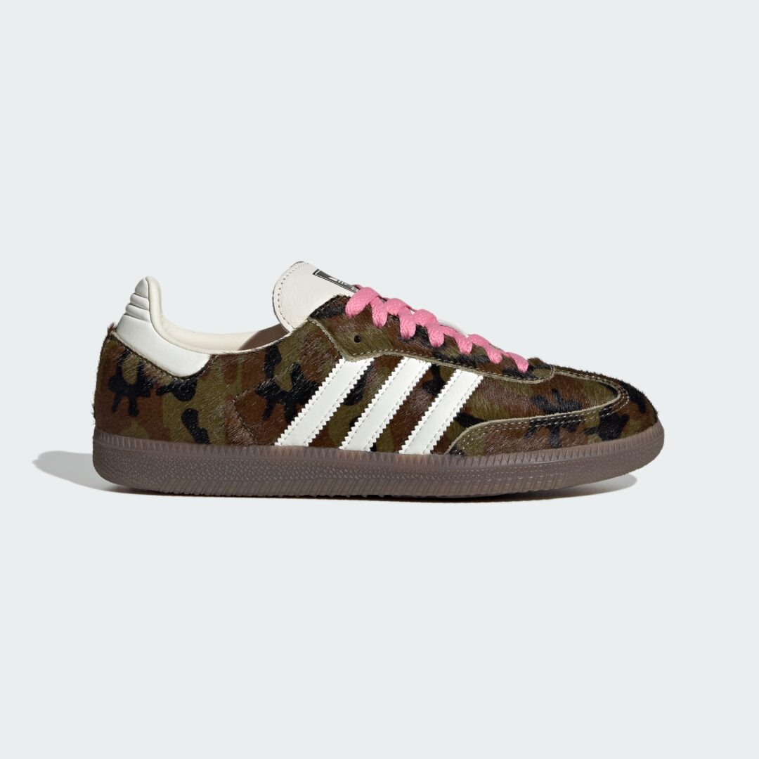 【2026年 10/16 発売】adidas Originals W SAMBA OG “Camo Pony Hair/Bliss Pink” (アディダス オリジナルス サンバ “カモ ポニーヘア/ブリスピンク”) [KJ7501]